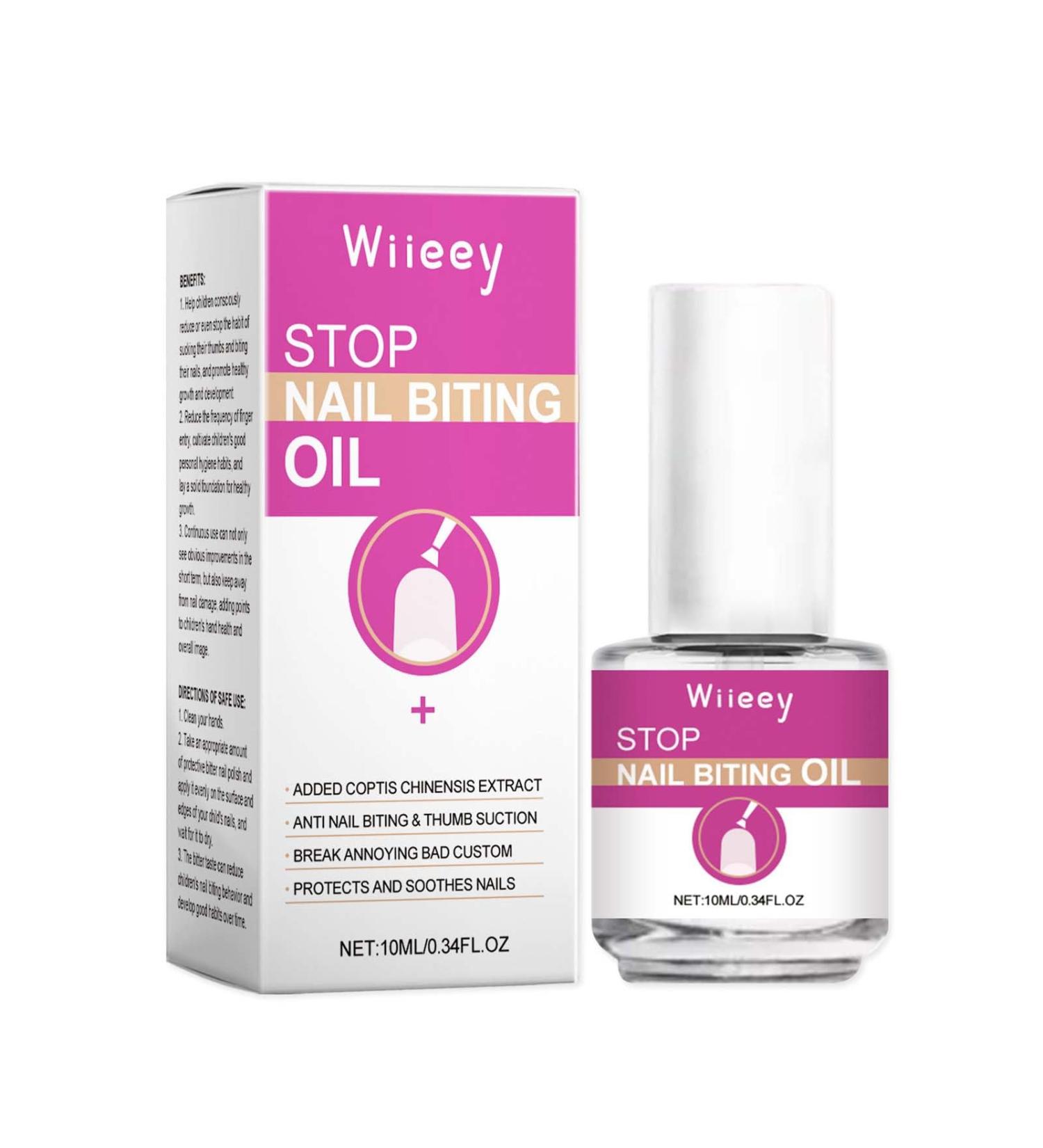 Anti Nail Biting Polish - Nail Biting Prevention - Healthy Ingredient Formula Stop Biting Nails Treatment - Bitter Taste Clear Polish for Stop Nail Biting and Thumb Sucking - Buy Online on GoSupps.com