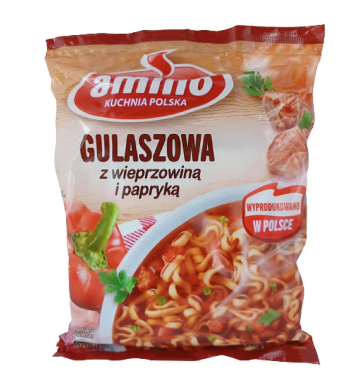 rumarkt Amino Gulaszowa Instant Noodle Soup Polish 22 x 59 g