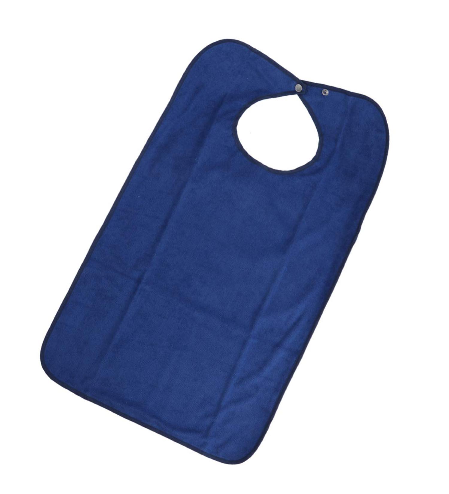 Supvox Double Layer Waterproof Bibs & Eating Apron for Seniors Adults & Kids - Washable Dining Protection (Dark Blue) - Buy Online on GoSupps.com