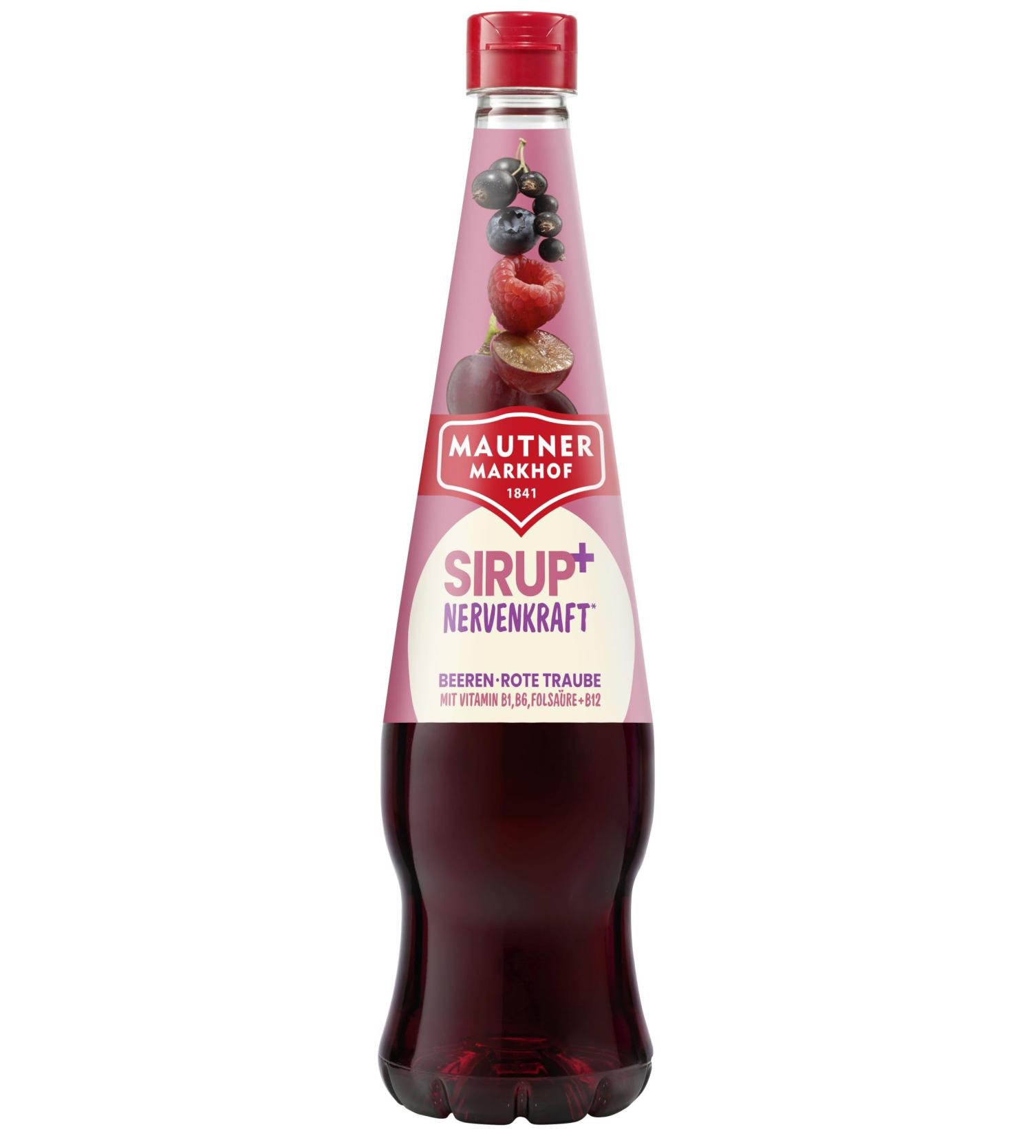 Mautner Markhof Syrup + red grape syrup with berries