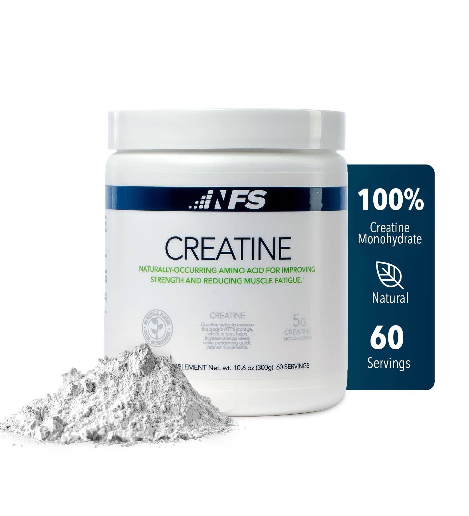 NF Sports Creatine Energy Protein Powder,Unflavored Protein Powder for Muscle Recovery & Strength, Sports Drink Powder, Dietary Supplement, No Artificial Flavors (300g, 60 Servings) - Buy Online on GoSupps.com