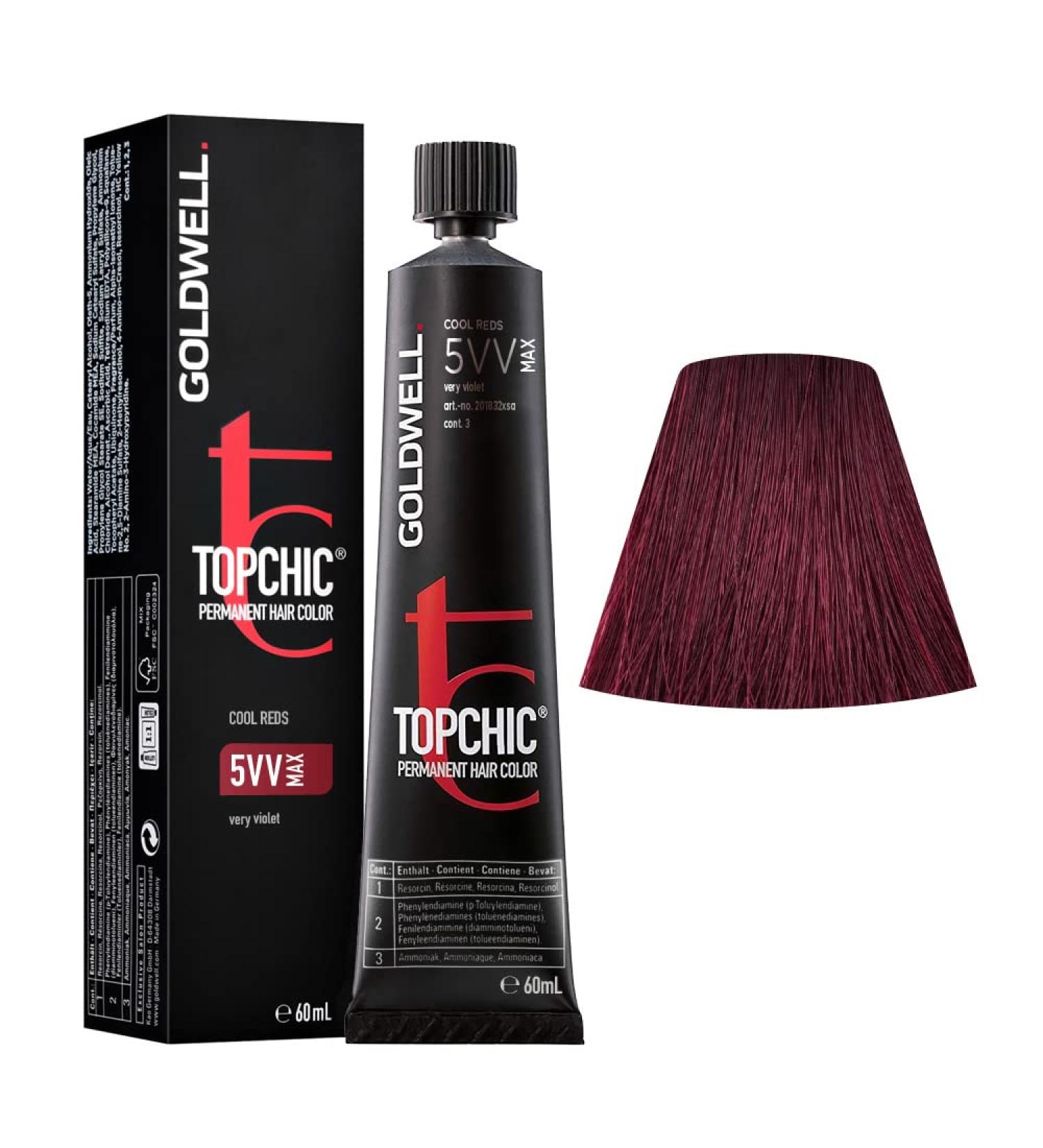 Goldwell Topchic Hair Color MAX very violet 5VV 1 pack (1 x 60 ml) very violet 60 ml (1 pack)