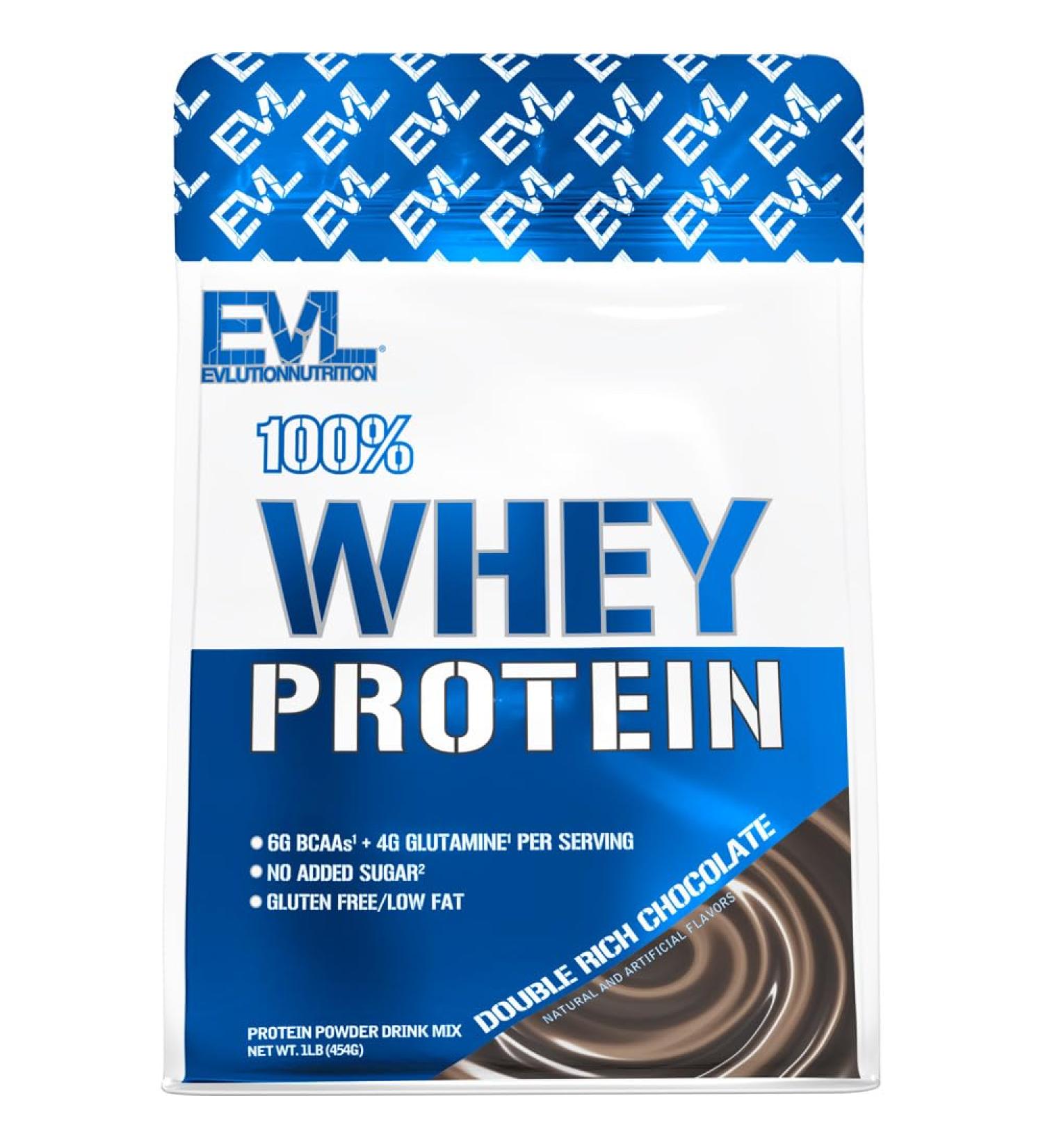 Evlution Nutrition 100% Whey Protein 25g of Whey Protein 6g of BCAAs 4g of Glutamine Gluten Free (1 LB Double Rich Chocolate) 1 Pound (Pack of 1) Double Rich Chocolate - Buy Online on GoSupps.com