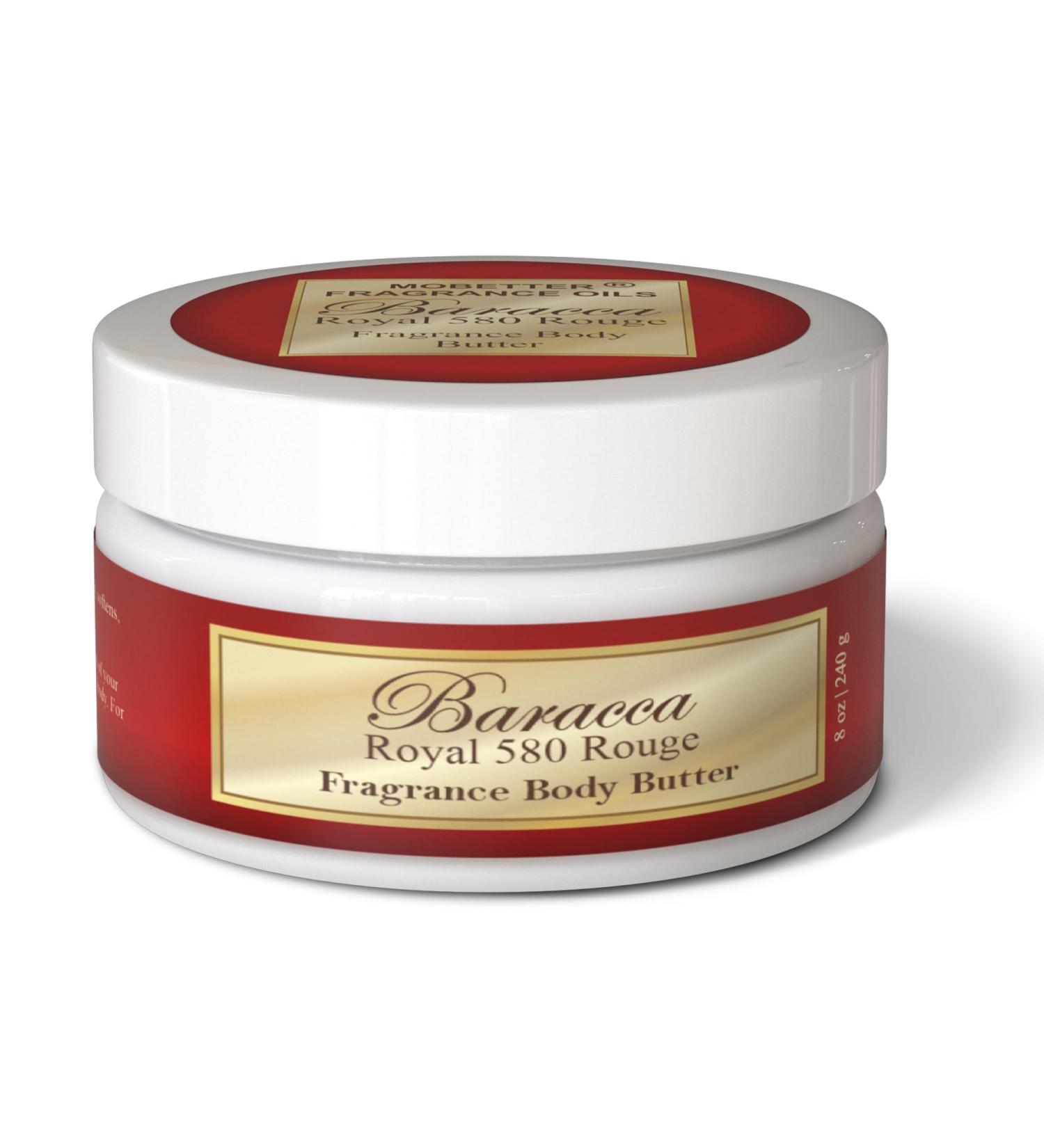 MOBETTER FRAGRANCE OILS Baracca Royal 580 Rouge Body Butter 8oz Long Lasting Heals Repairs & Protects 24 Hour Moisturization Nourishing & Moisturizing Inspired by 540 Rouge - Buy Online on GoSupps.com