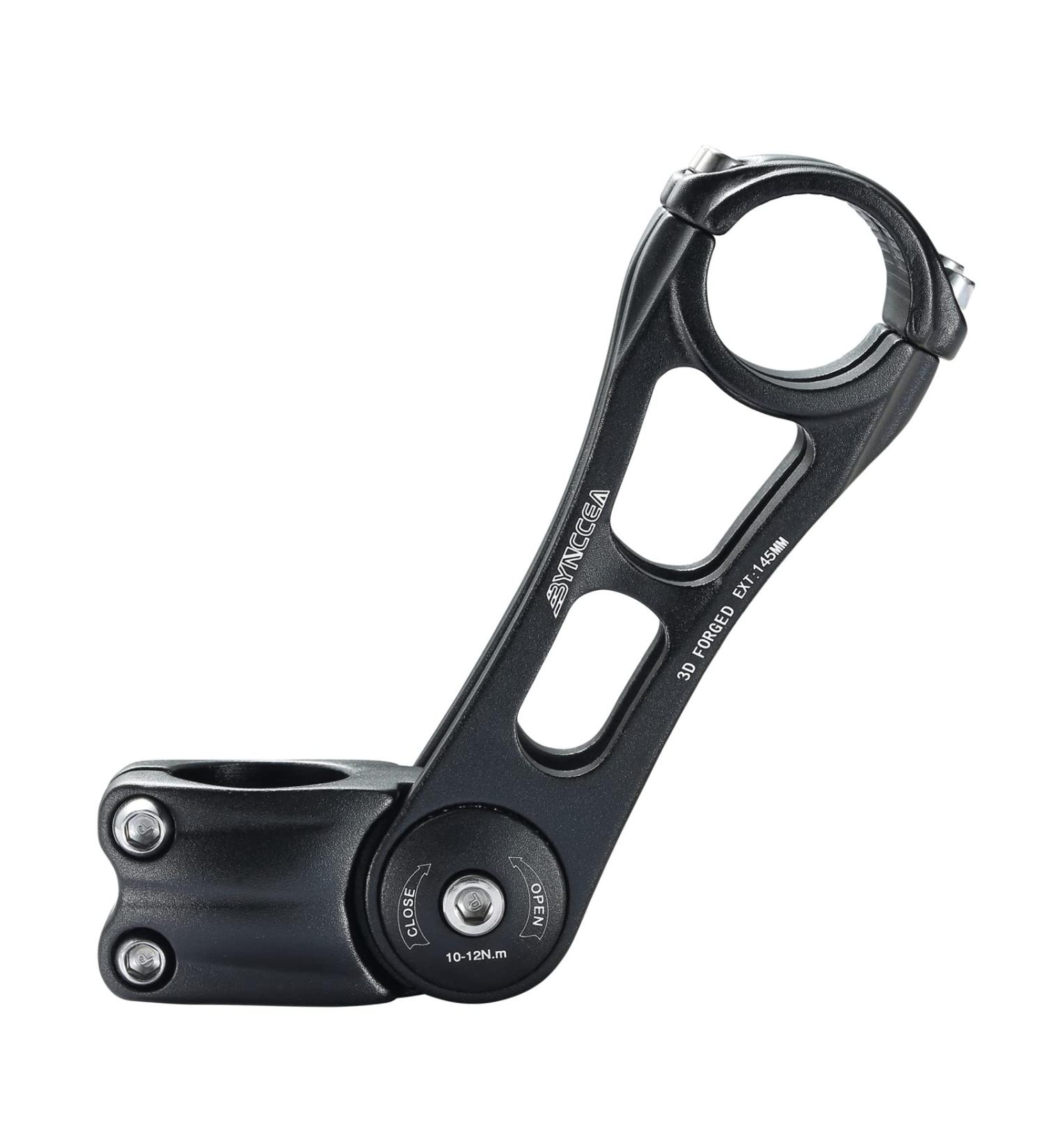 Bynccea 31.8mm Adjustable MTB Stem 70 | 90/110/145mm | Aluminum Alloy Handlebar Riser Extender | for Road, Mountain, BMX Bikes | A145mm-Black - Buy Online on GoSupps.com