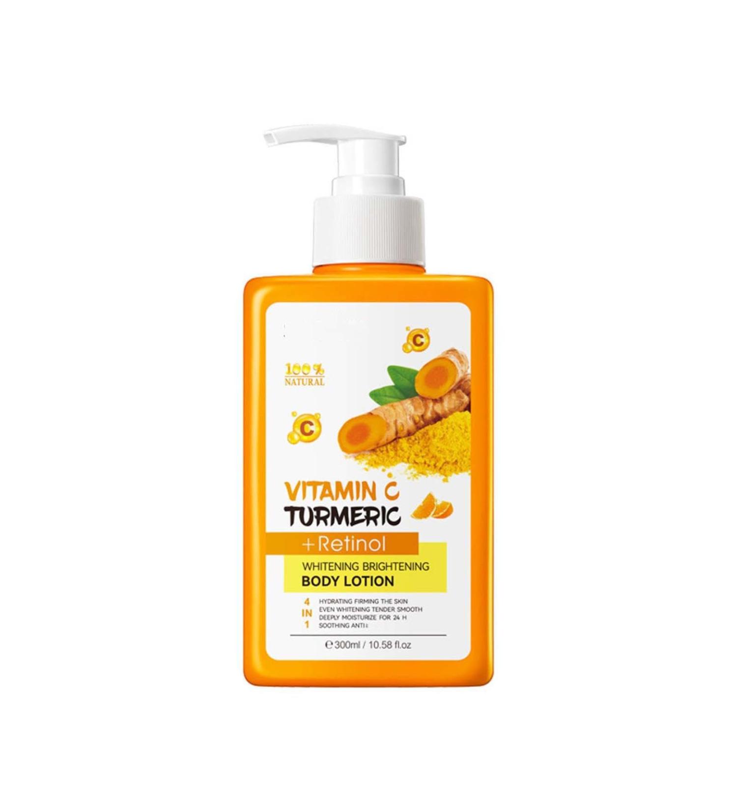 Turmeric Whitening Body Lotion Body Milk Turmeric Moisturizing And Brightening Body Lotion Anti Wrinkle Aging Face Lift Tighten Reduce Finelines Moisturing Essence Keep It Hydrated And Soft 300ml - Buy Online on GoSupps.com