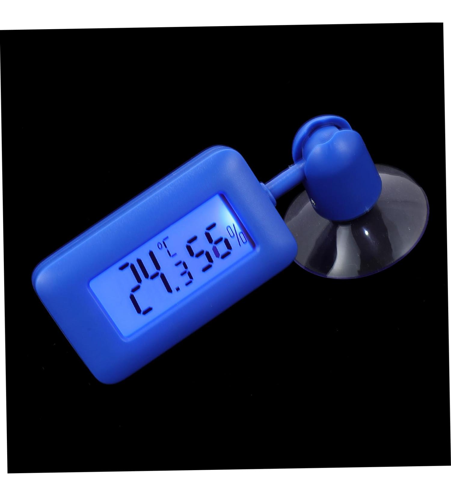Fondotin Reptile Hygrometer with Suction Cups | Digital Thermometer for Leopard Gecko Tanks | Accurate Temperature Meter - 10x3x1.5cm - Buy Online on GoSupps.com