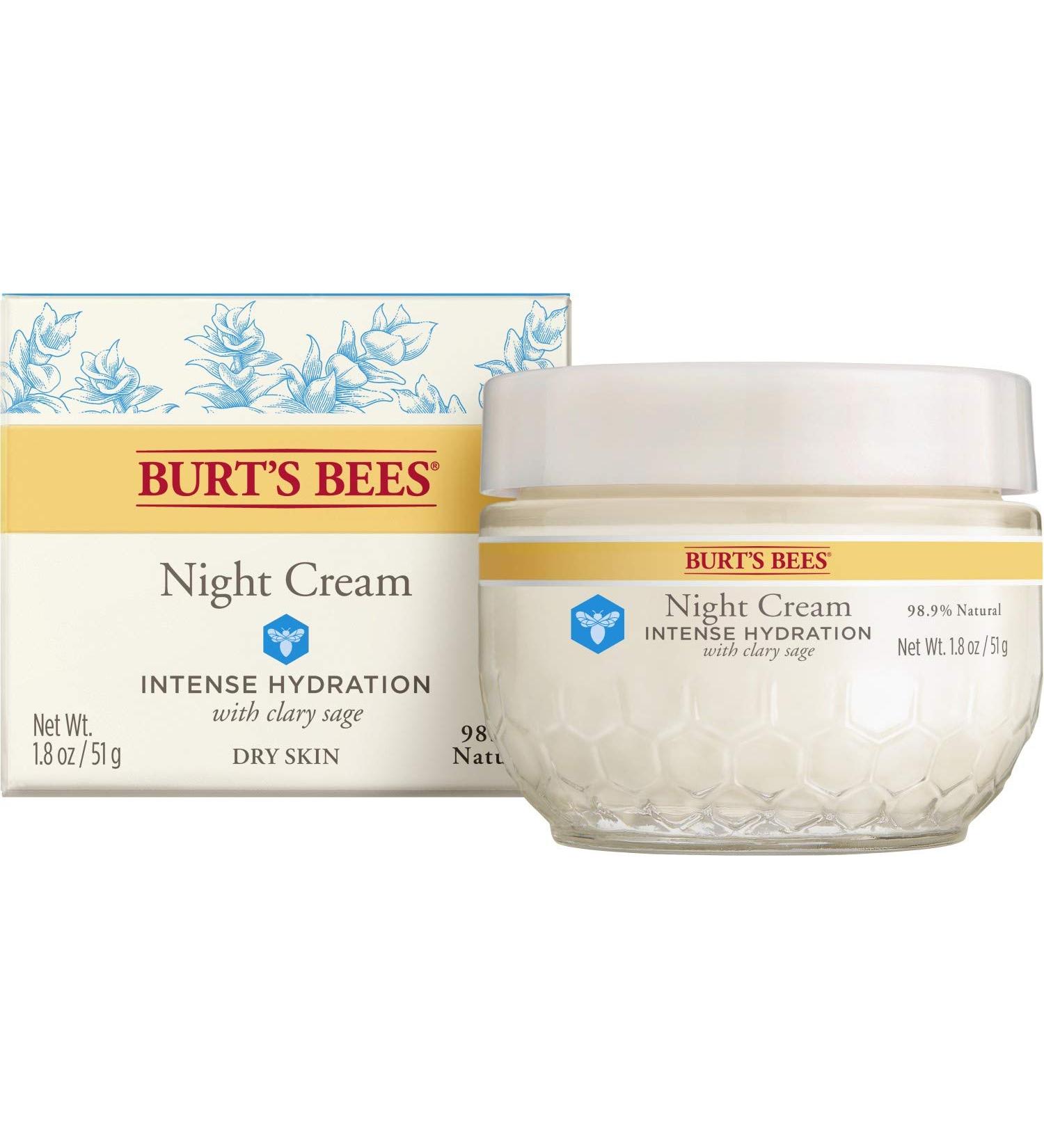 Burt's Bees Intense Hydration Night Cream 1.8 Oz - Moisturizing Night Lotion - Buy Online on GoSupps.com