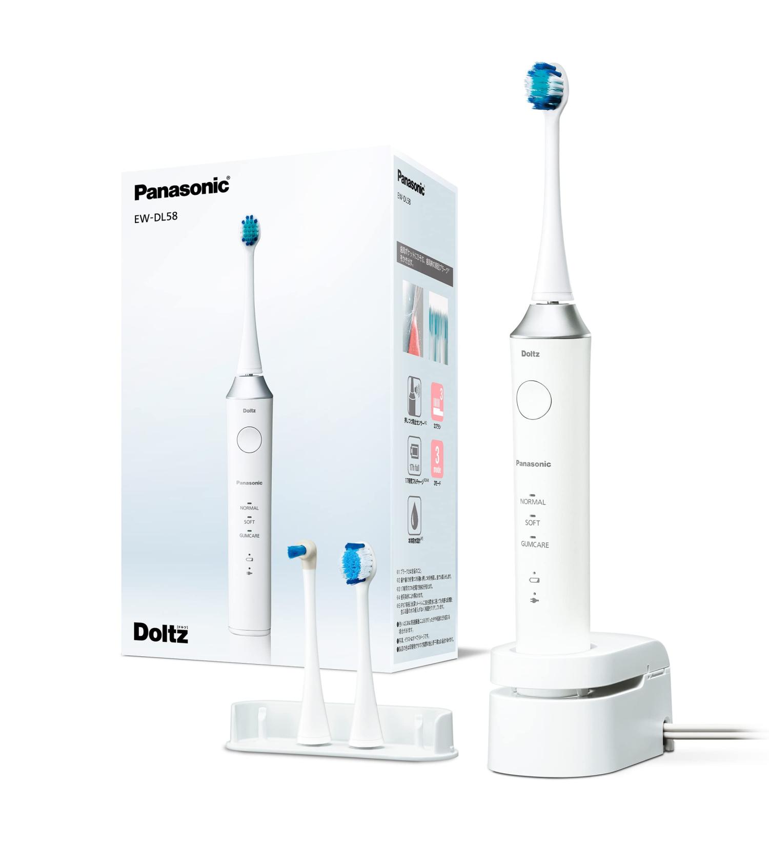 Buy Panasonic EW-DL58-W Doltz Bluetooth Electric Toothbrush | 3 Modes White | Shipped from Japan | 2022 Model - Buy Online on GoSupps.com