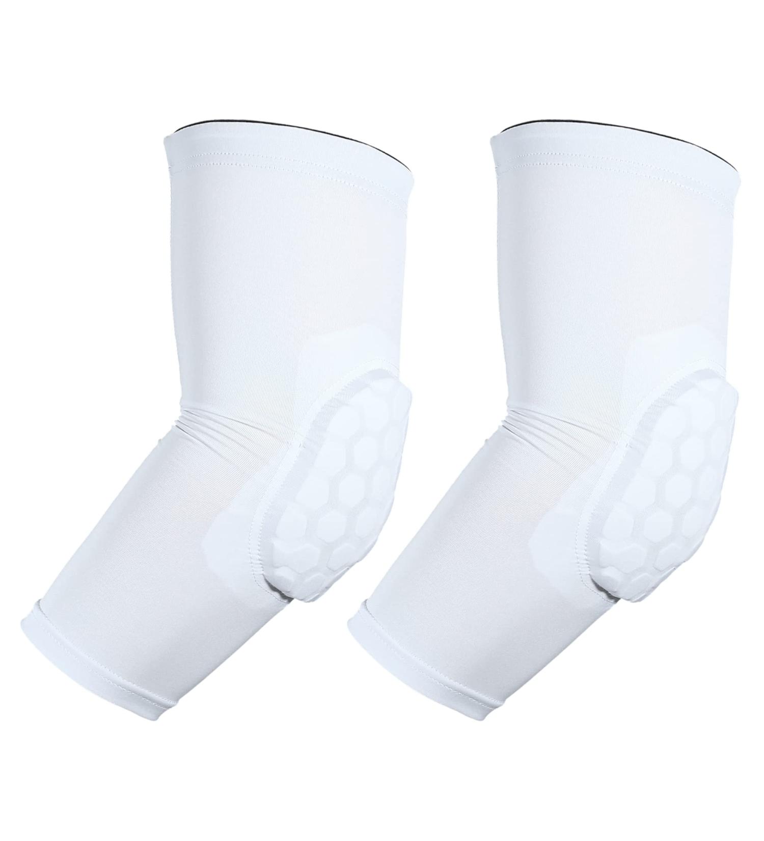 VOCOSTE 2pcs Elbow Brace - Support Sleeve for Joint Pain Relief | XL White Elbow Pad for Men & Women International Shipping Available - Buy Online on GoSupps.com