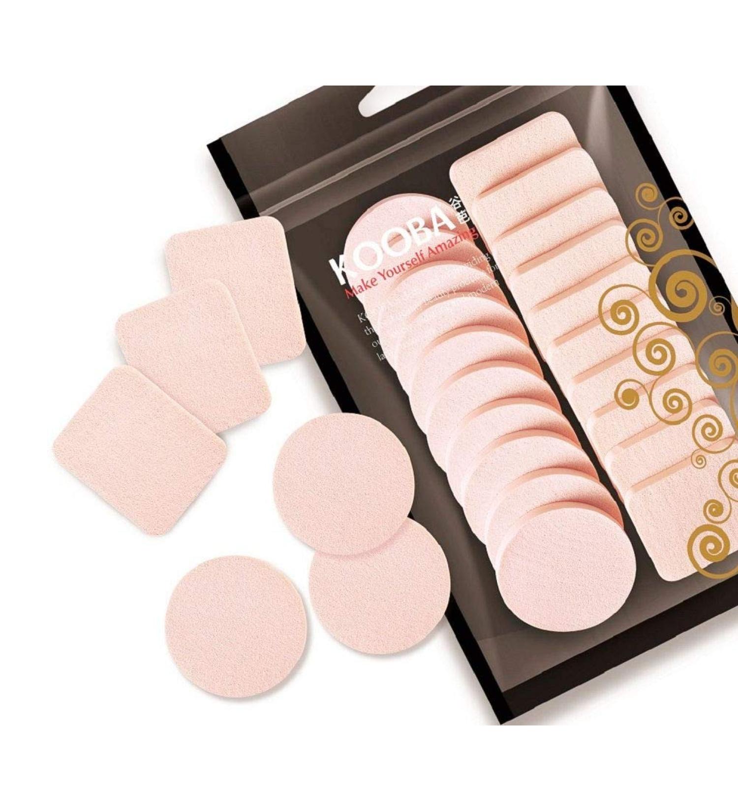 KOOBA 20 pcs Latex-Free Makeup Powder Sponges - Disposable Beauty Blender for Flawless Foundation - Ideal for Sensitive and All Skin Types - Buy Online on GoSupps.com