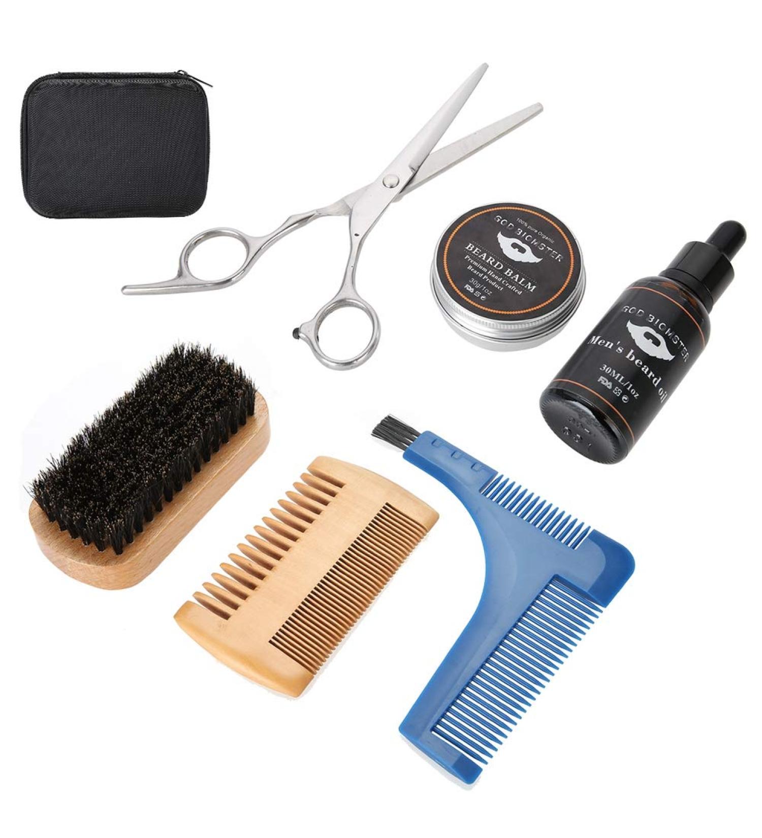 Joyzan Beard Care Set for Men | Complete Grooming Kit with Cream Oil Brush Comb & Trim Tool | Perfect Gift for Him Father & Friend - Buy Online on GoSupps.com