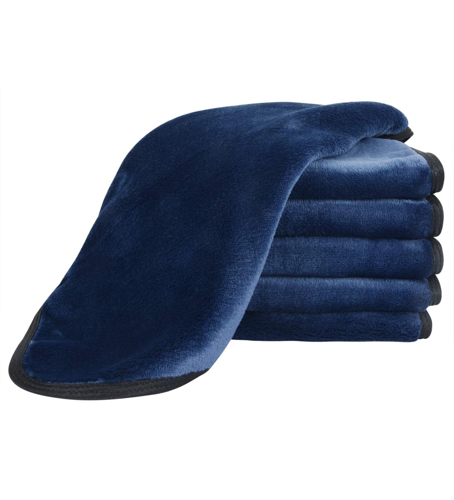 VIVOTE Microfiber Makeup Remover Cloths - Reusable Soft Face Towels (6 Pack 12"x12" Dark Navy Blue) for Effortless Facial and Skin Care - Buy Online on GoSupps.com