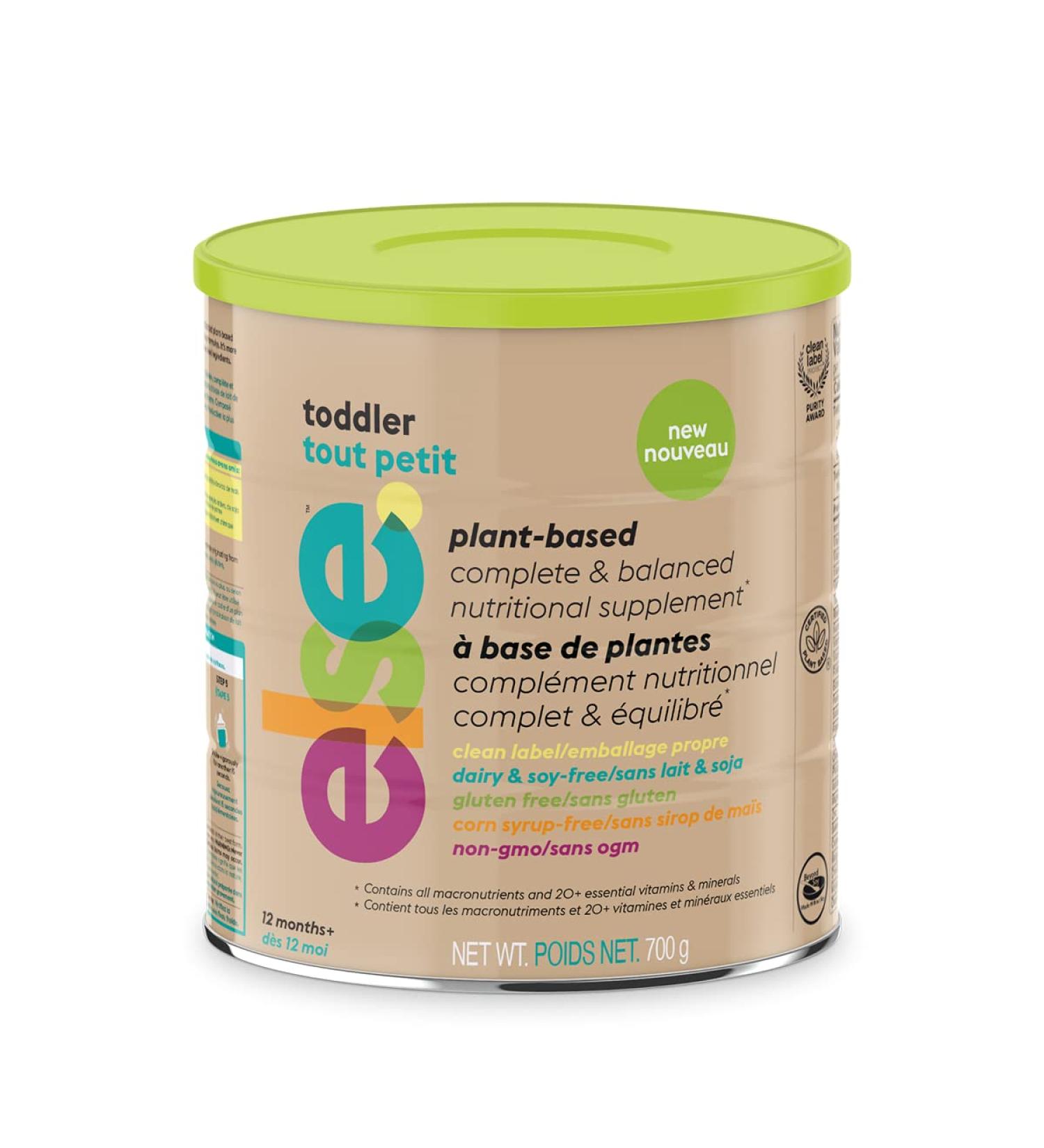 Else Toddler Nutritional Drink - Dairy Free Toddler Nutrition Drink Powder - Lactose Free Plant Based Formula for Kids 12+ Months - Complete Supplement Clean Label Purity Certified (700g) - Buy Online on GoSupps.com