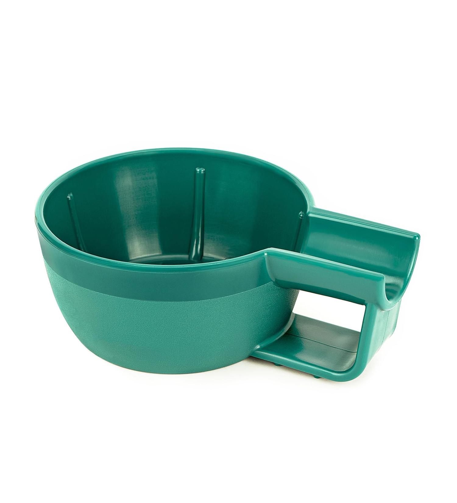 LinkidiA Green Plastic Shaving Bowl - Non-Slip Handle Large Capacity Easy Foam Grooves for Men | International Shipping - Buy Online on GoSupps.com