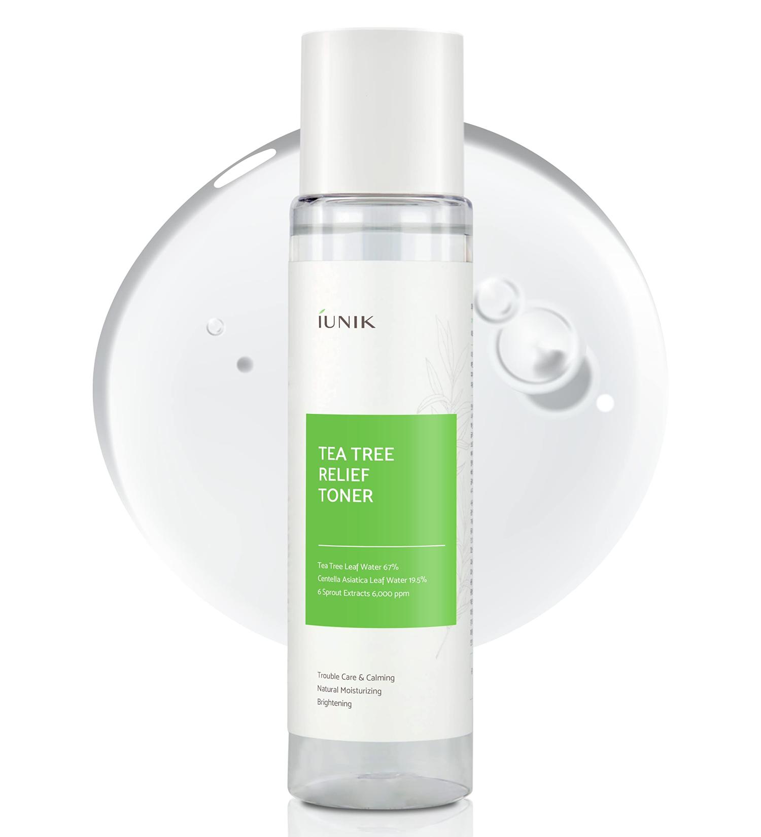 IUNIK Tea Tree Relief Face Toner - 6.7 Fl Oz - Acne-Prone, Irritated Skin - Tea Tree & Centella Asiatica - Vegan Formula - Buy Online on GoSupps.com
