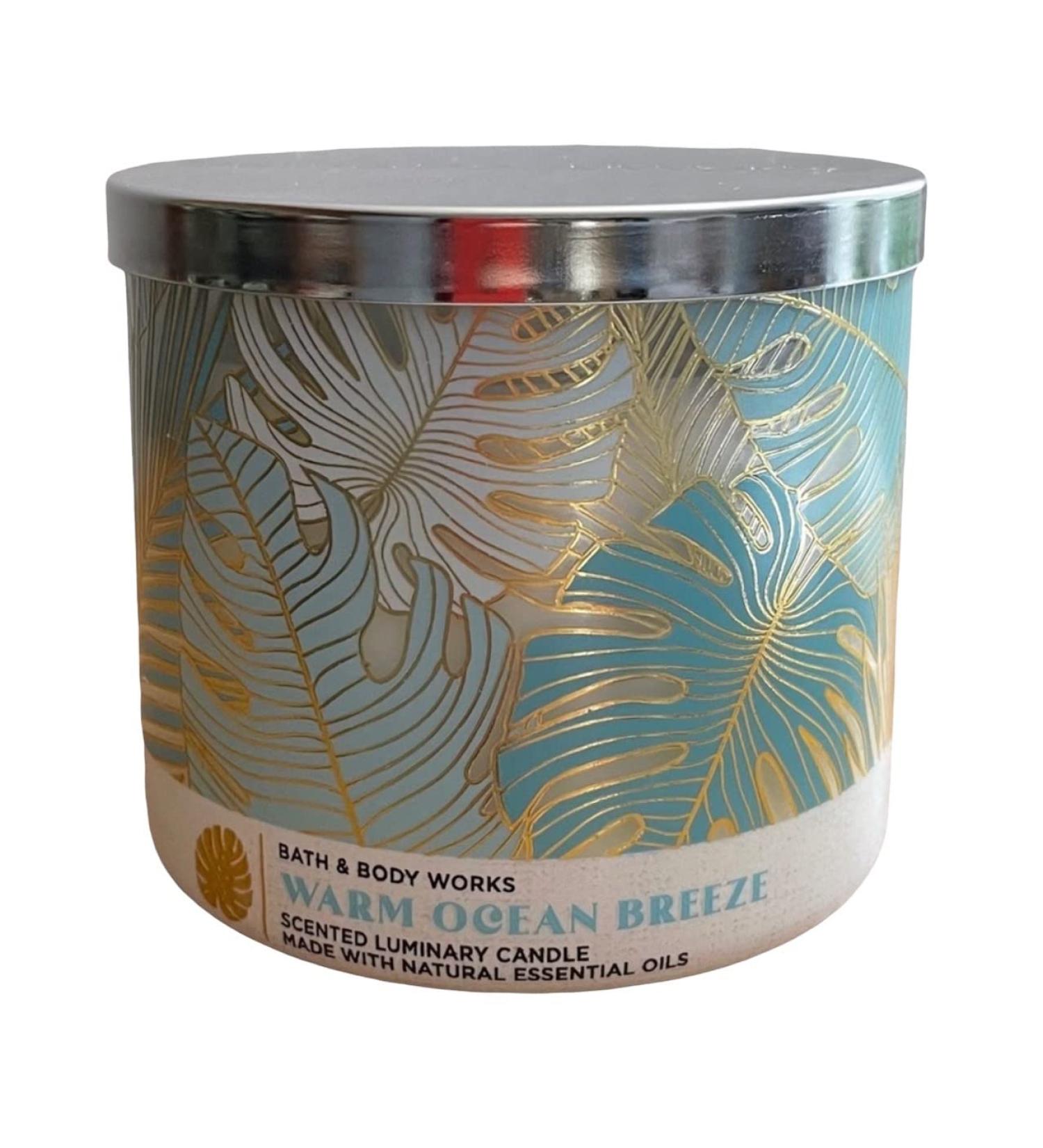 Buy Bath & Body Works White Barn 3-Wick Candle with Essential Oils - Warm Ocean Breeze - 14.5 oz | 2022 Summer Scents - Fast International Shipping - Buy Online on GoSupps.com