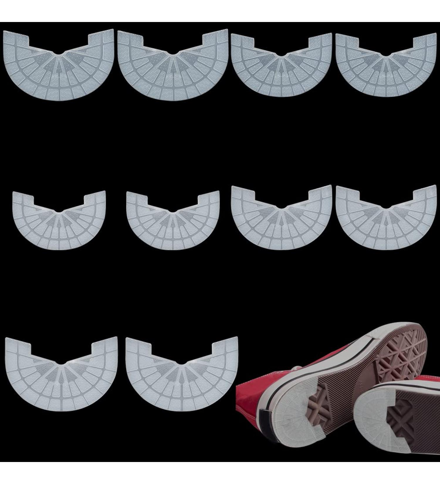 PandaHall 5 Pairs White Non-Skid Rubber Heel Protector Shoe Grips - Self-Adhesive Sole Drag Pad for Men and Women Sneakers - Buy Online on GoSupps.com