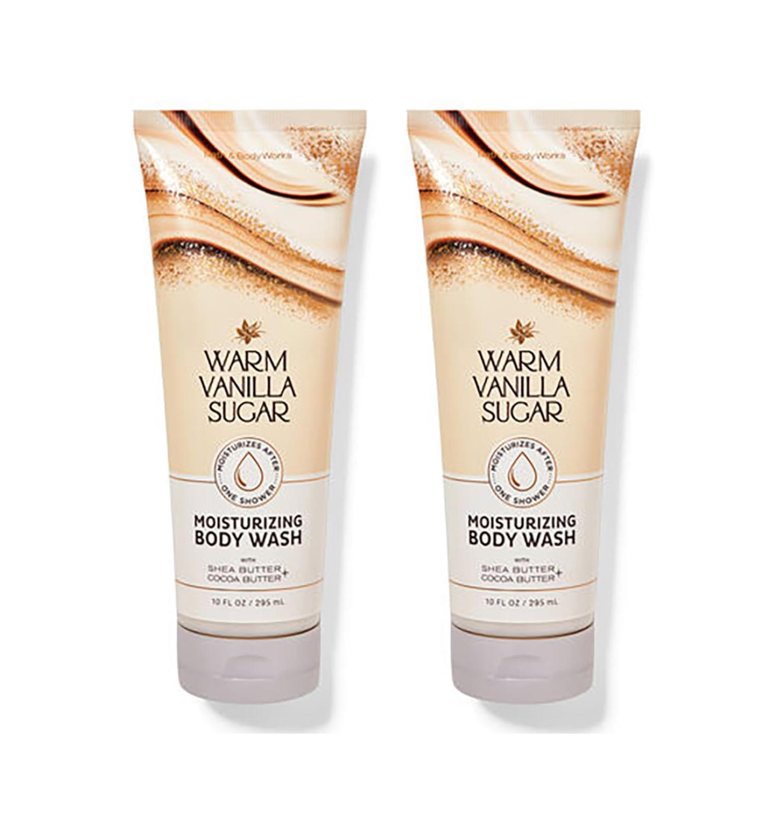 Bath and Body Works Moisturizing Body Wash with Shea Butter and Cocoa Butter 10 FL Oz / 296 ML - 2 Pack (Warm Vanilla Sugar)