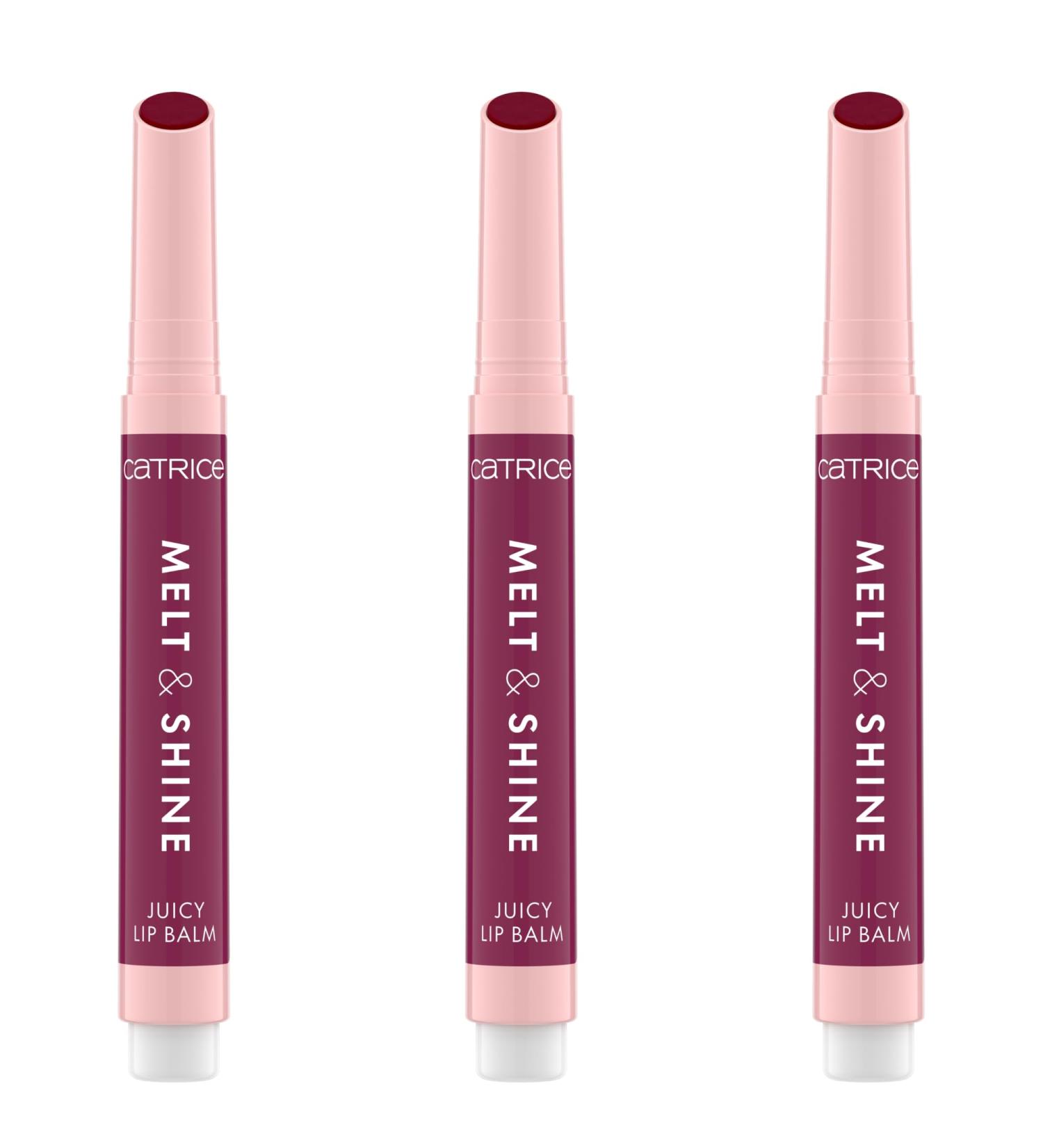 Catrice Melt & Shine Juicy Lip Balm 080 Lost at Sea - Moisturizing Vegan Oil-Free Paraben-Free | 3 Pack (3x1.3g) - Shiny Radiant Fresh Lips - Buy Online on GoSupps.com