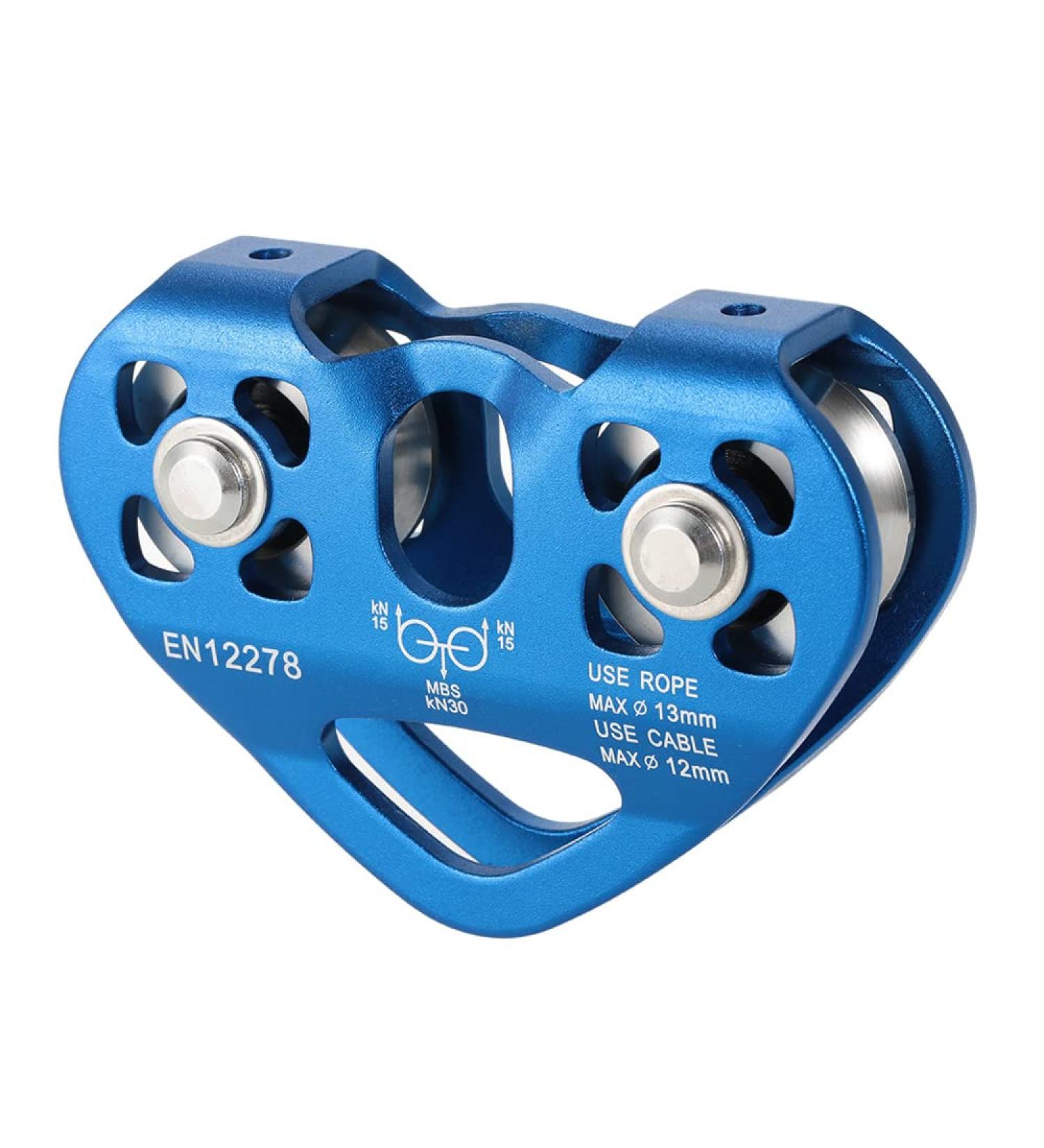 Lixada 30KN Zipline Pulley Trolley Rescue for 1/4-1/2 Cable - Holds up to 6700lbs (Dark Blue) - Buy Online on GoSupps.com