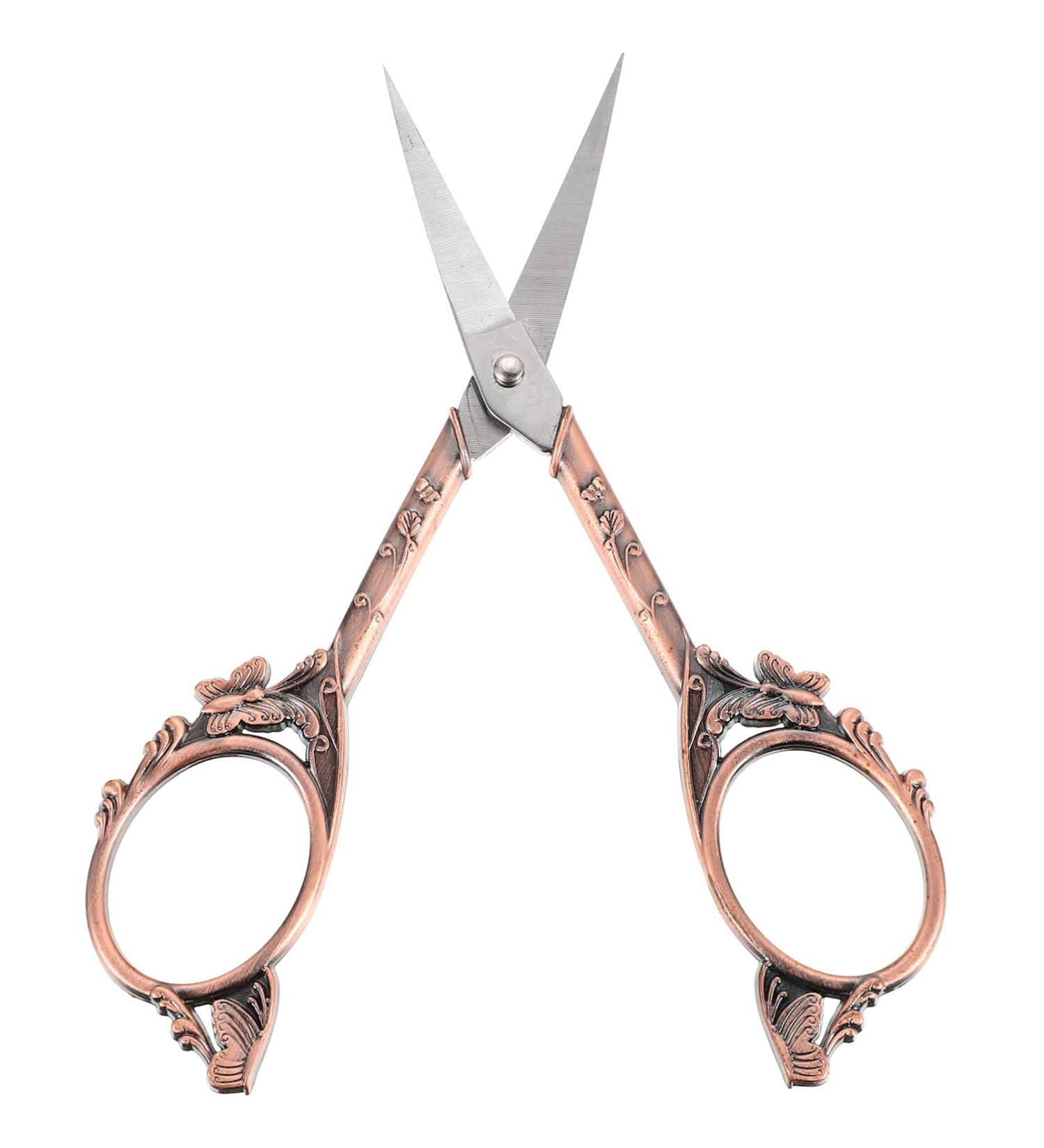 Buy Portable Beauty Scissors - Wear-Resistant Reusable Eyebrow & Nose Hair Scissors | Dark Red | International Shipping Available - Buy Online on GoSupps.com