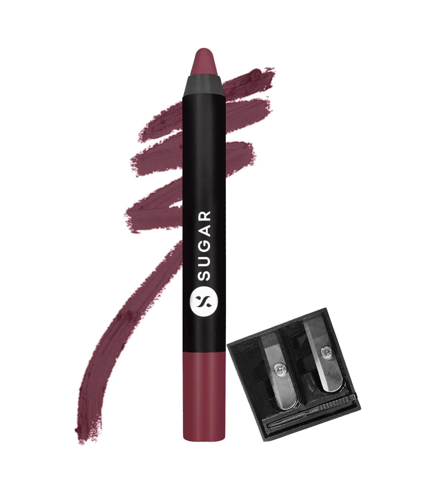 SUGAR Cosmetics Matte As Hell Crayon Lipstick - 25 Lily Aldrin (Mauve Pink) | Long-lasting Bold Color International Shipping - Buy Online on GoSupps.com
