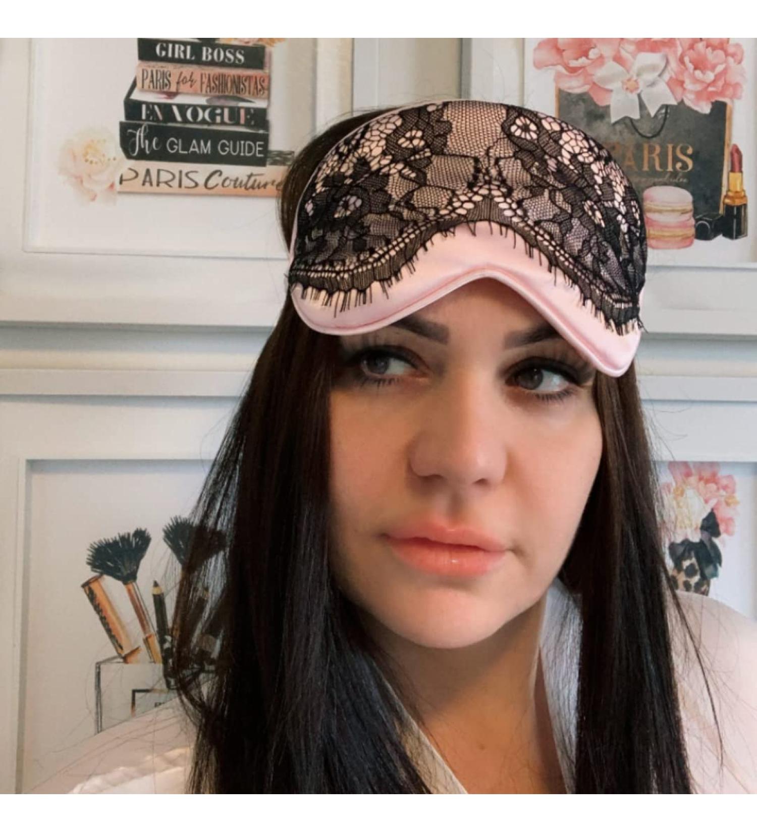Elegant Silk & Satin Sleep Masks for Women | Adjustable Lace Blindfolds | Perfect Mother's Day Gift in Pink - Buy Online on GoSupps.com