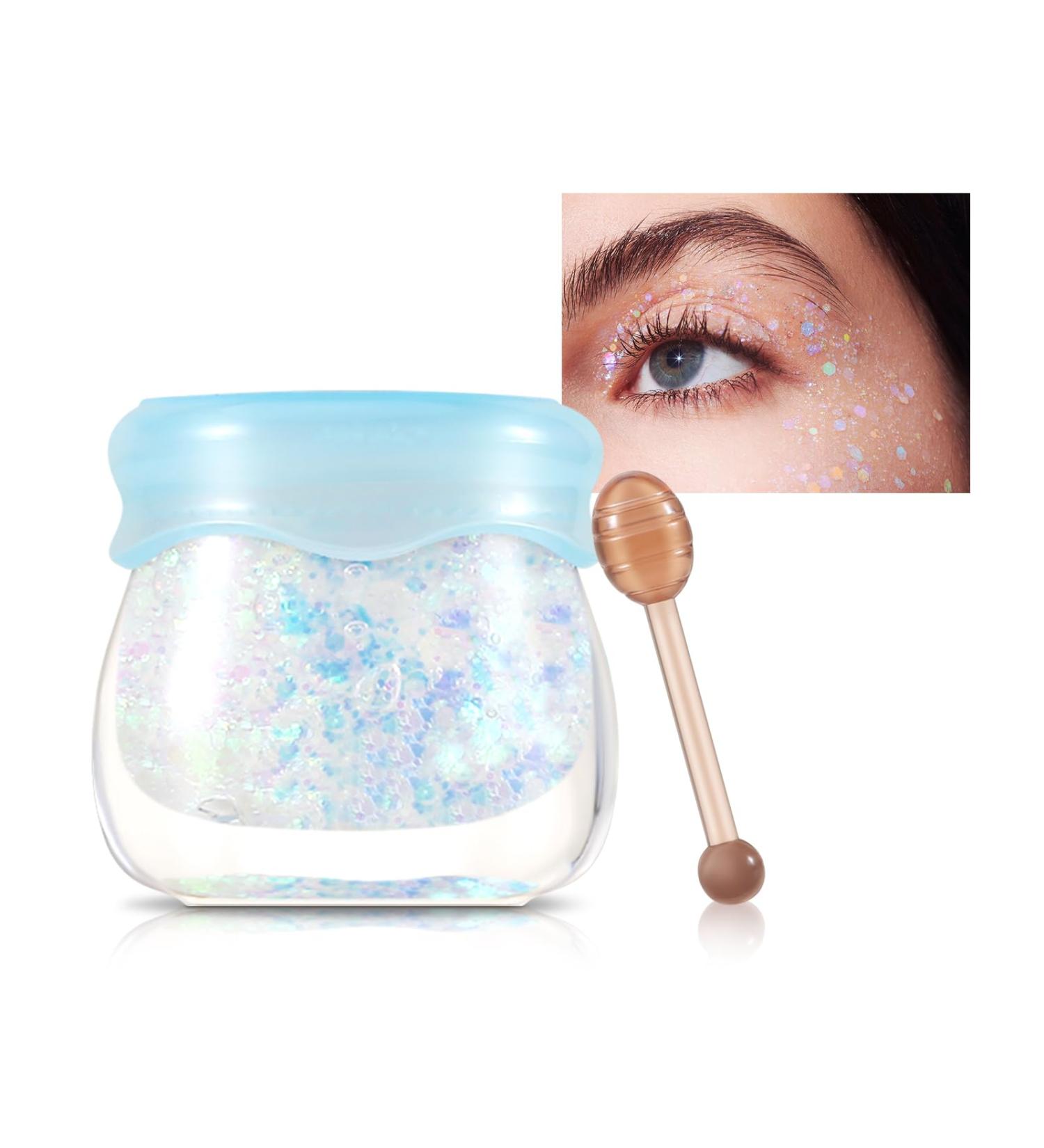 Buy Boobeen Glitter Cream Eyeshadow Gel | Long Lasting Chunky Glitter for Face & Body | Sparkling Makeup for Festivals & Parties - International Shipping Available - Buy Online on GoSupps.com