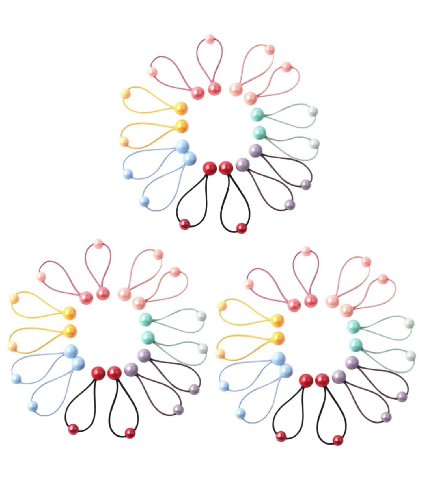 FRCOLOR Rope Pairs headband color hair tie hair band Pom Pom hair ties for girls hair ties for thick hair ponytail holders girls hair rope Acrylic Korean version bracket Headband - Buy Online on GoSupps.com