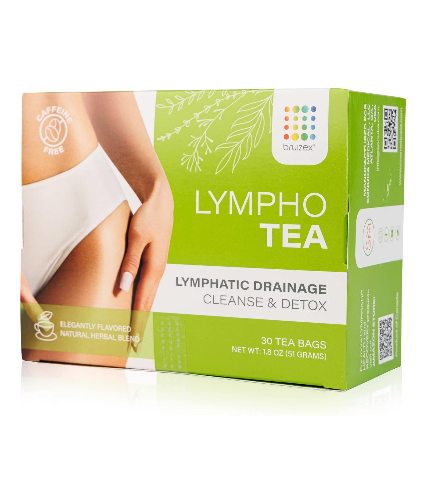 Lymphatic Tea: Herbal Blend for Lymphatic Health Support & Detox - 30 Tea Bags | Ideal for Liposuction, BBL, Tummy Tuck, Lipedema, Lymphedema - Buy Online on GoSupps.com