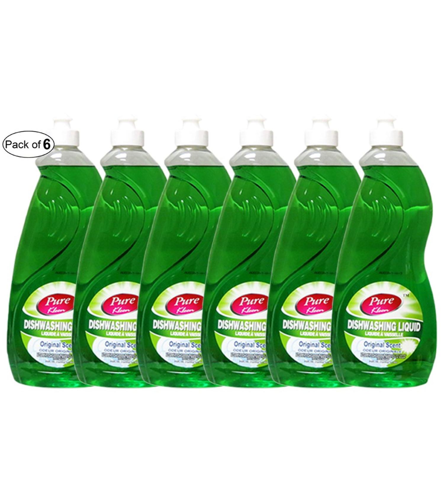Pure Dishwashing Liquid Original Scent(1L) (Pack of 6)