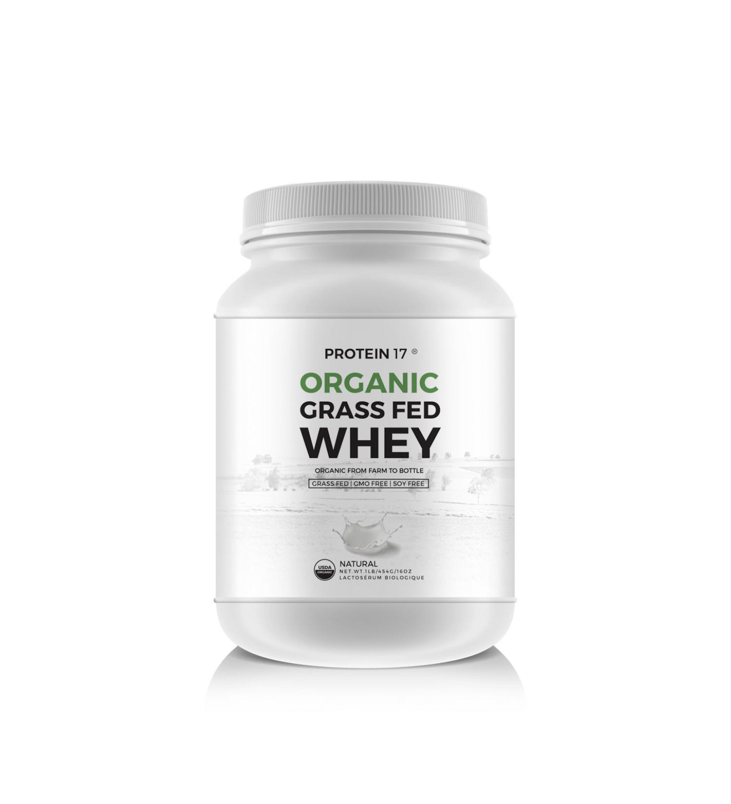 Protein 17: New & Unique Grass-Fed Whey Protein - 16 Ounce, Delicious & Organic - Buy Online on GoSupps.com