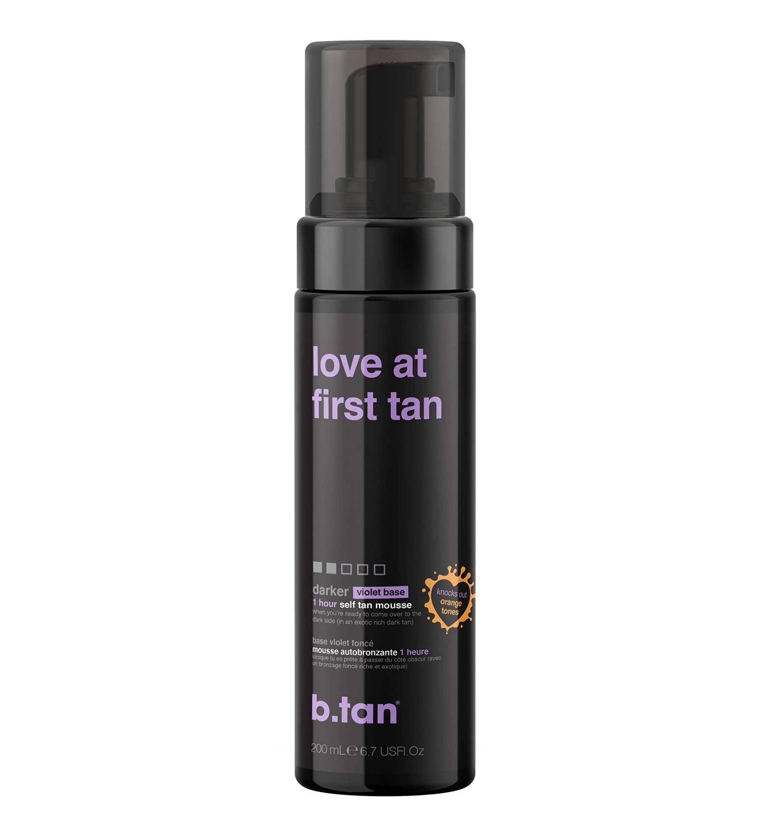 b.tan Love At First Tan Darker Self Tanner - 1 Hour Fast Sunless Tanner Mousse | Violet-Based Formula | Knock Out Orange Tones | Vegan & Cruelty-Free | 6.7 Fl Oz - Buy Online on GoSupps.com