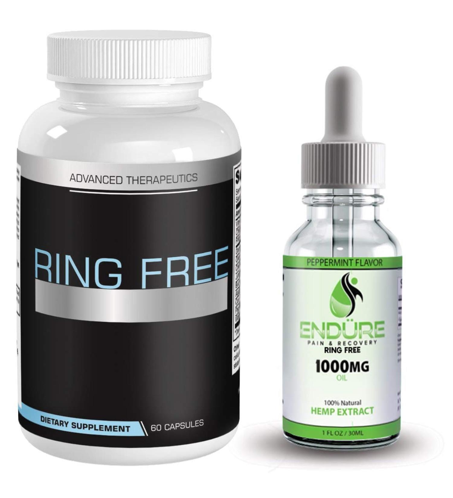 Ring Free Tinnitus Relief Supplement with 1000mg Hemp Oil - End Tinnitus Naturally | Anti Tinnitus Stop Tinnitus - 60 Capsules - Buy Online on GoSupps.com