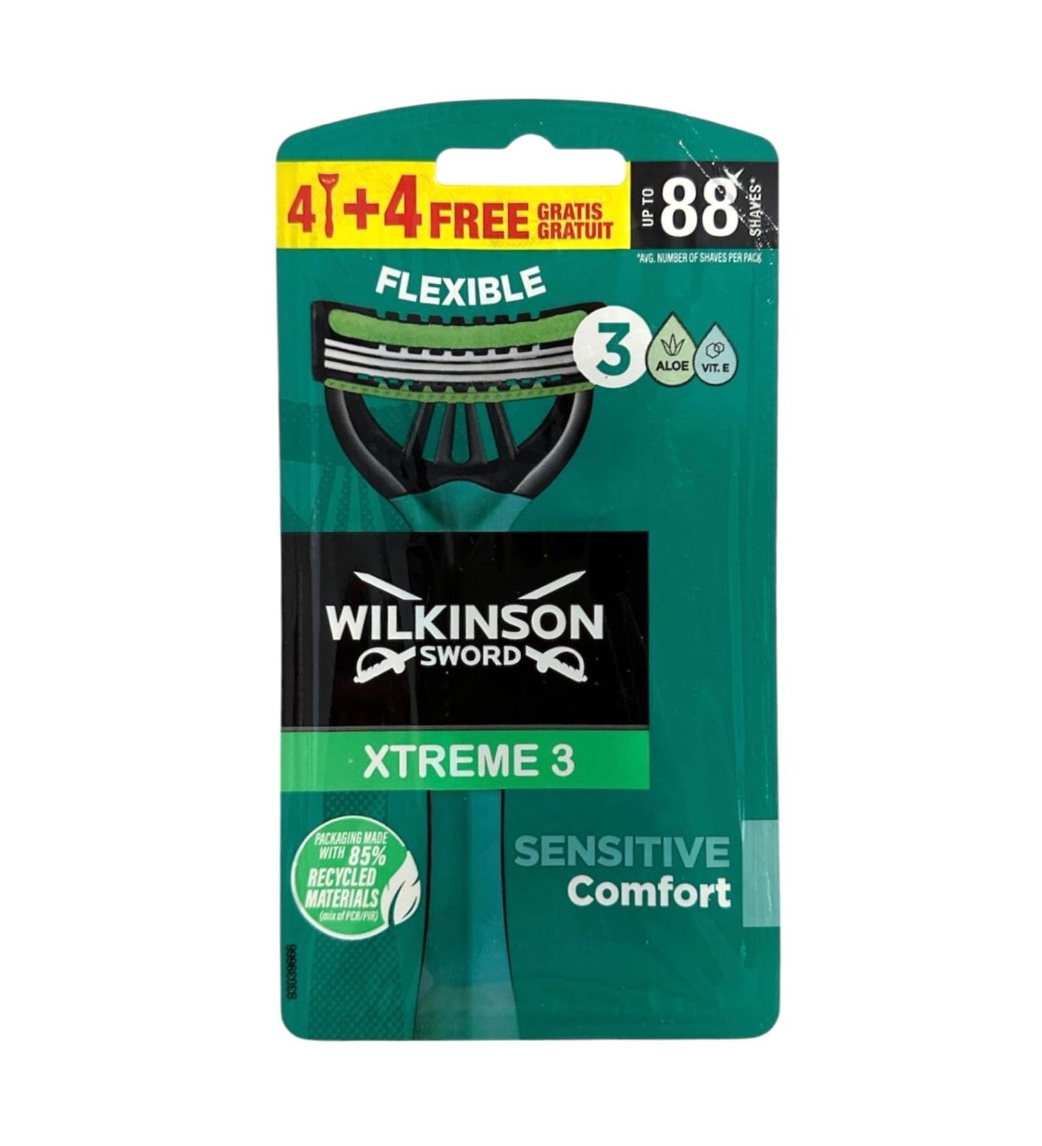 Buy 8 Wilkinson Sword Xtreme 3 Sensitive Disposable Razors - 6 + 2 Free | International Shipping Available - Buy Online on GoSupps.com