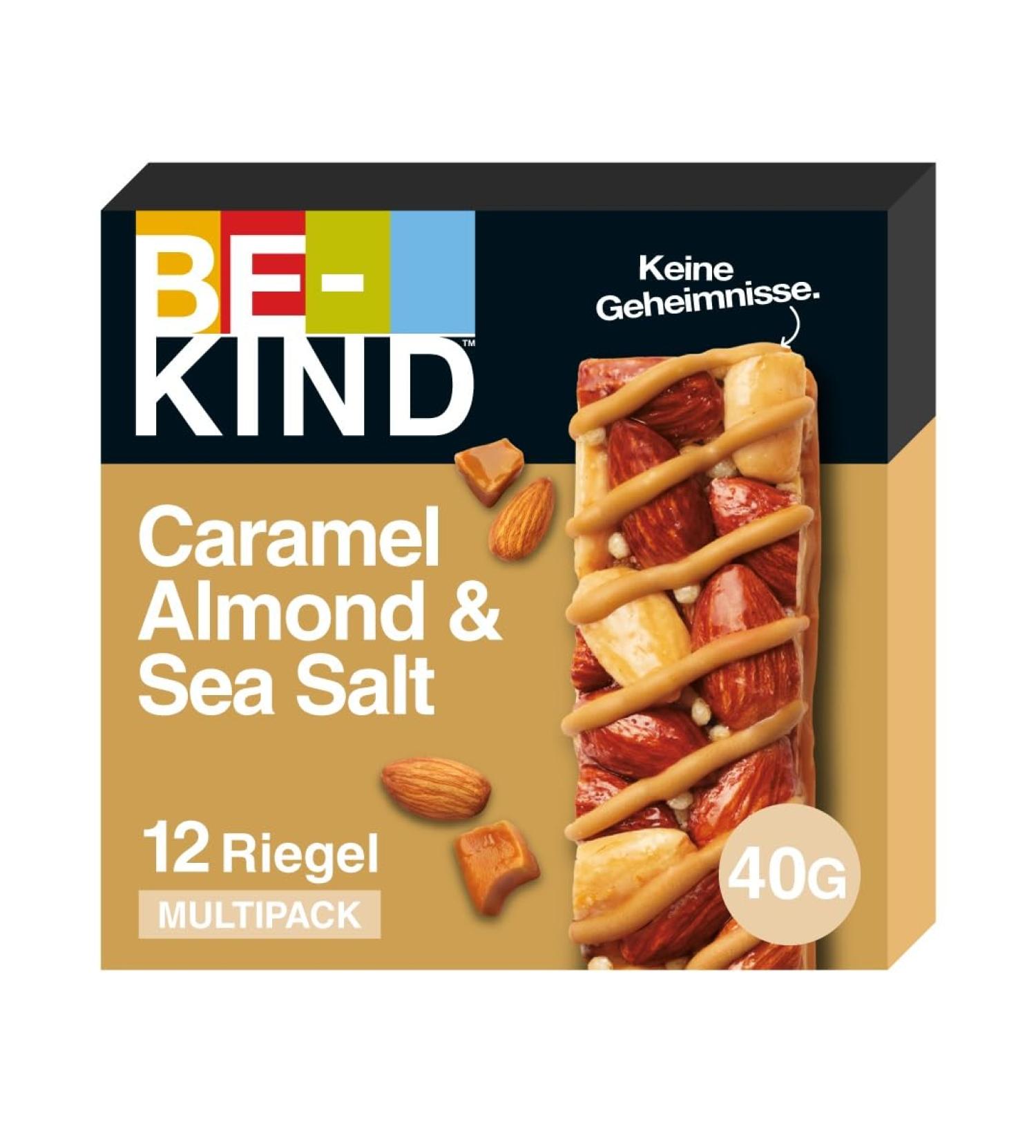 Be-child Gluten-Free Snack Bar | Caramel Almond & Sea Salt | High Fiber | No Artificial Additives | 12 x 40g - Buy Online on GoSupps.com