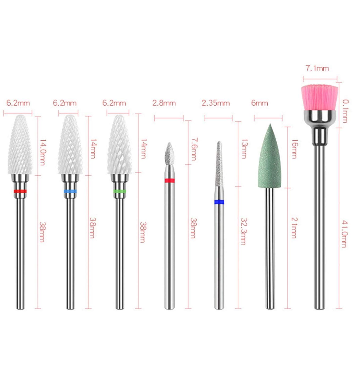 Nail Drill Set & Polisher Accessories Perfect for Home or Salon Manicure | International Shipping - Buy Online on GoSupps.com