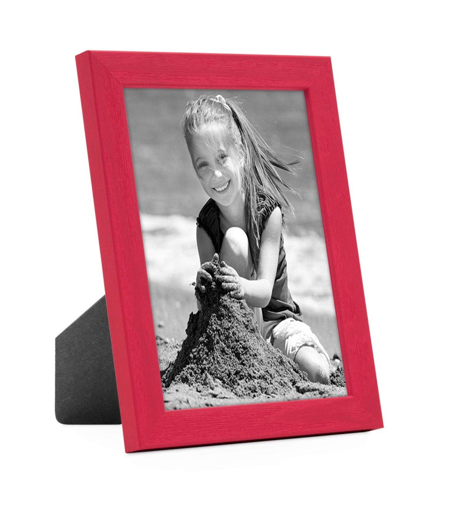 Buy Photolini 13x18 cm Red Picture Frame for Children's Room - Colorful Wooden & Acrylic Glass - Made in Germany - Includes Accessories for Displaying Kids' Pictures - Buy Online on GoSupps.com