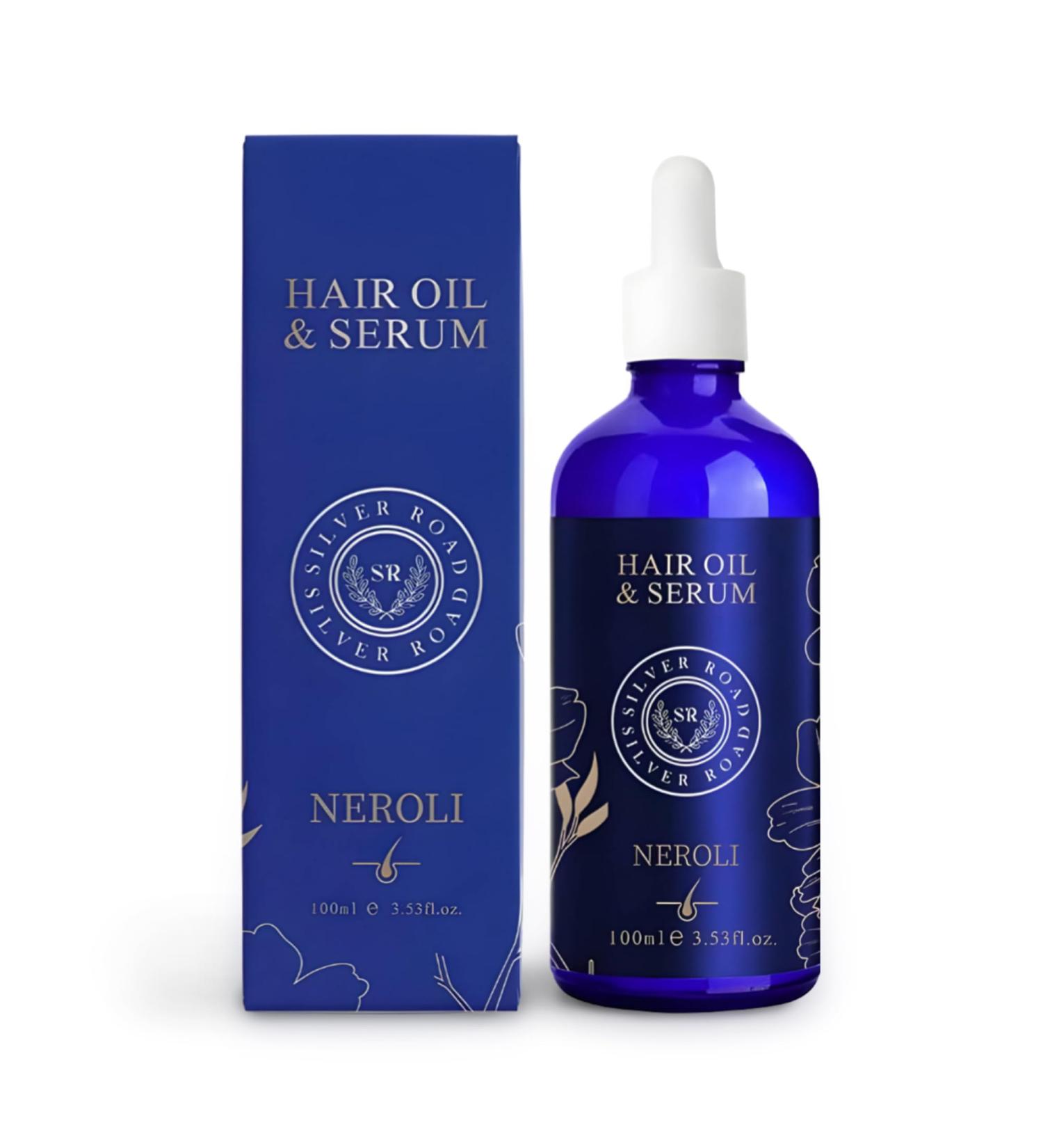 Silver Road - Neroli Hair Oil & Serum 27 Naturally Derived Ingredients for Unisex Hair Growth Hair Thickening Hair Styling & Much More 100 ml - Buy Online on GoSupps.com