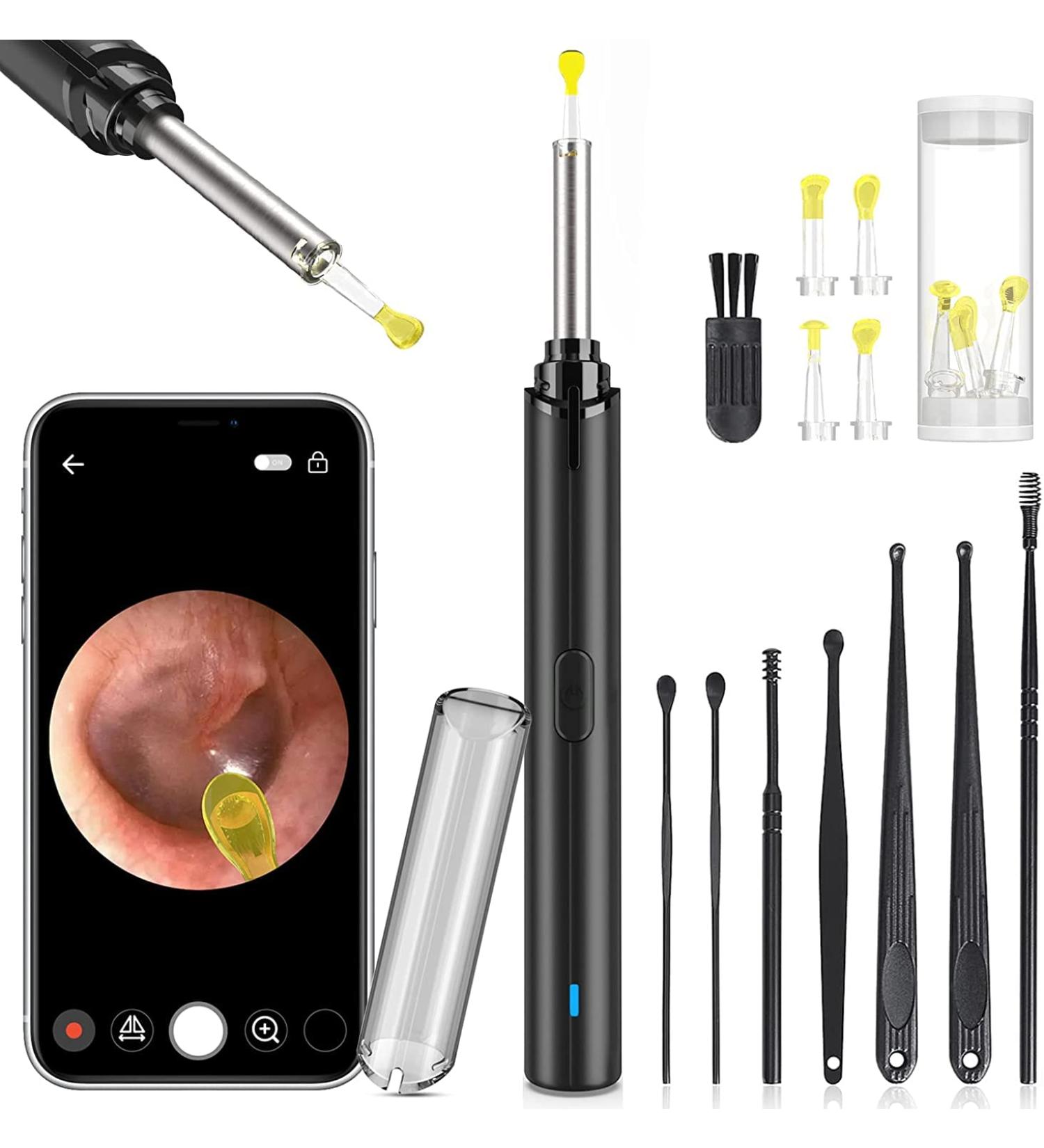 Ear Wax Removal Tool with 1080P Camera and Light - Ear Cleaner Kit for iPhone, iPad, Android - Professional Ear Cleaning at Home - Buy Online on GoSupps.com