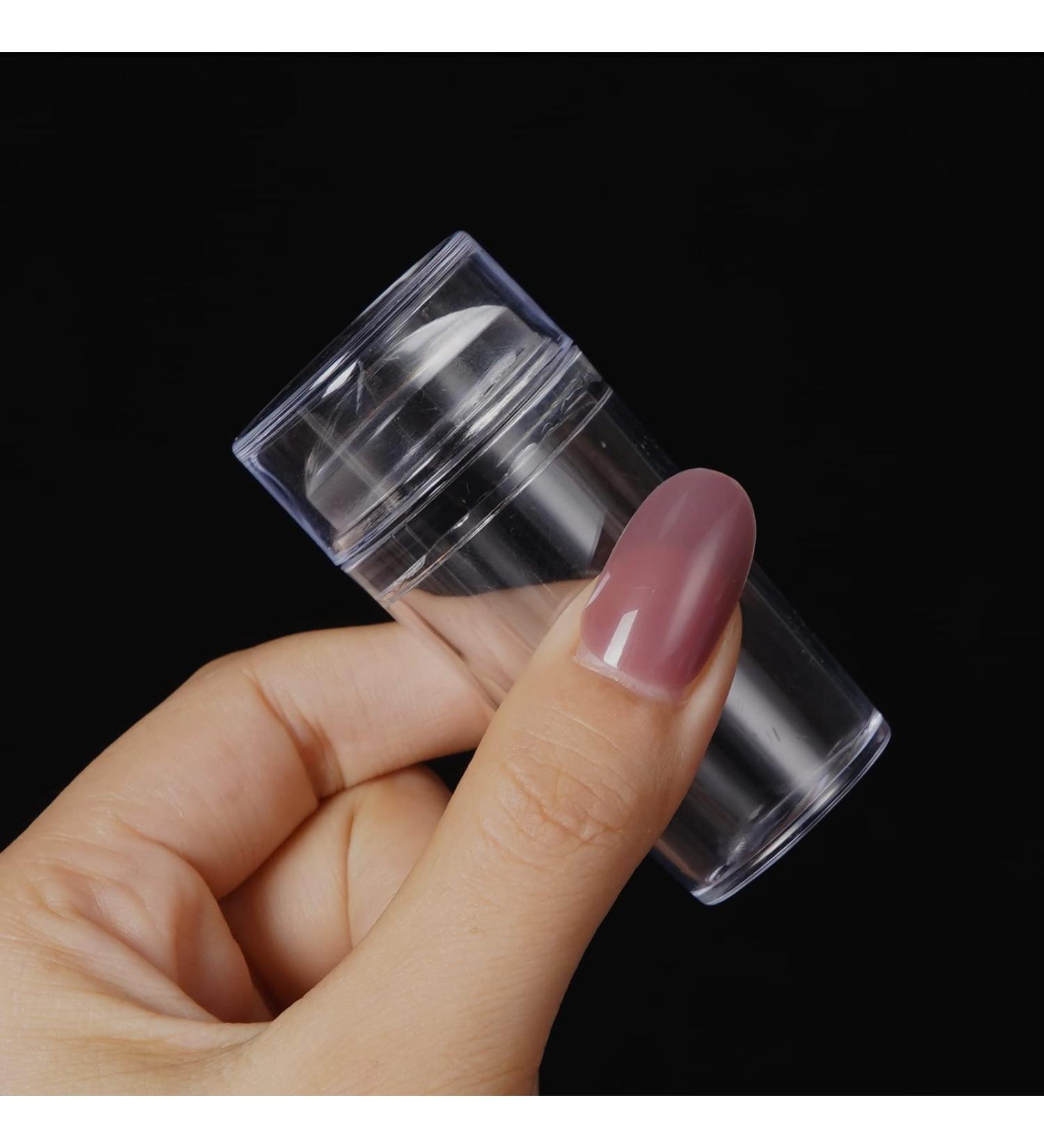 2PCS Nail Art Stamping Tools - Crystal Silicone Head & Scraper for DIY Manicure | Nail Art Accessories for Professional Results - Buy Online on GoSupps.com