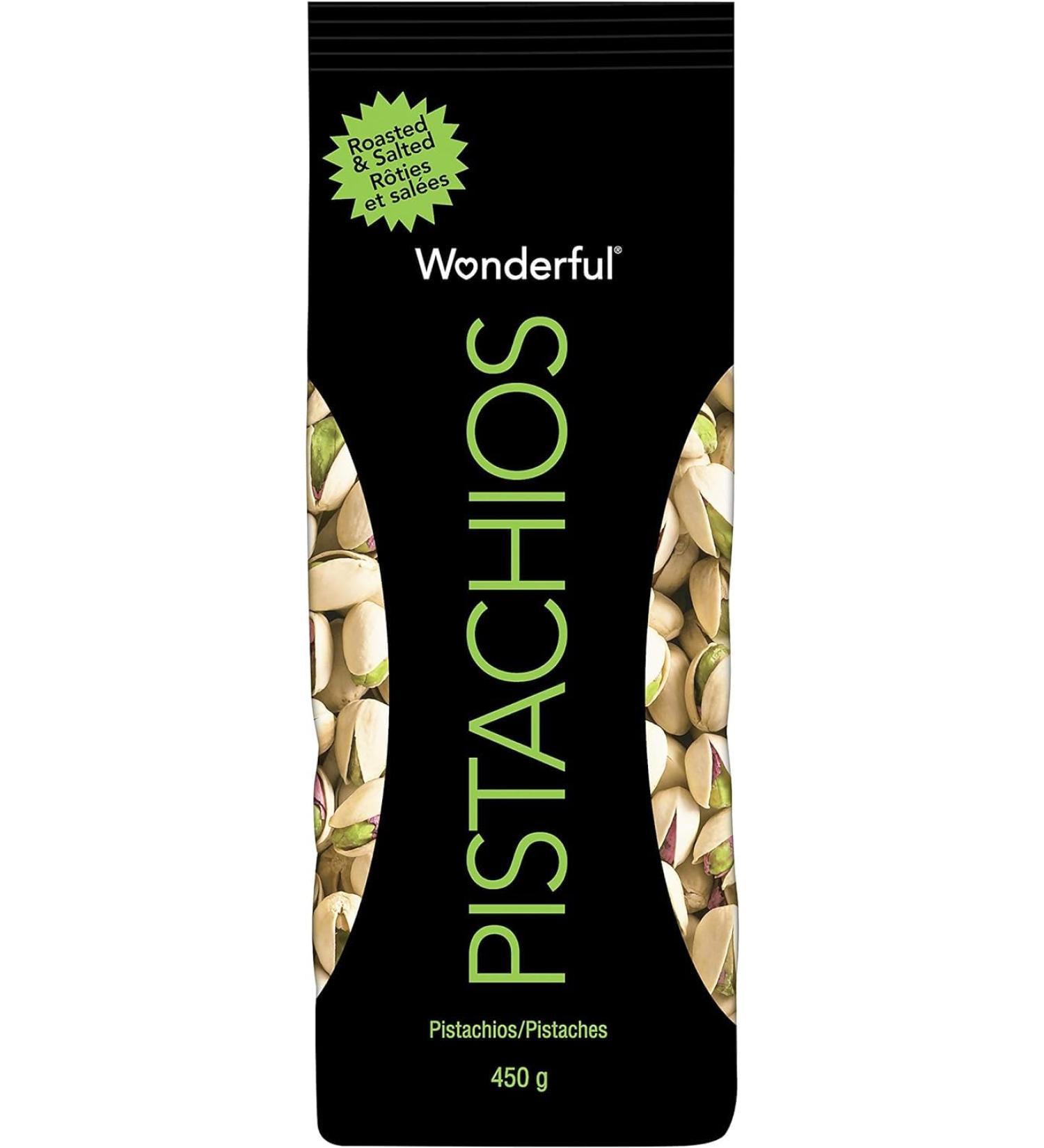 Wonderful Pistachios In Shell Roasted and Salted 450 g Bag Roasted & Salted 450 g (Pack of 1) - Buy Online on GoSupps.com