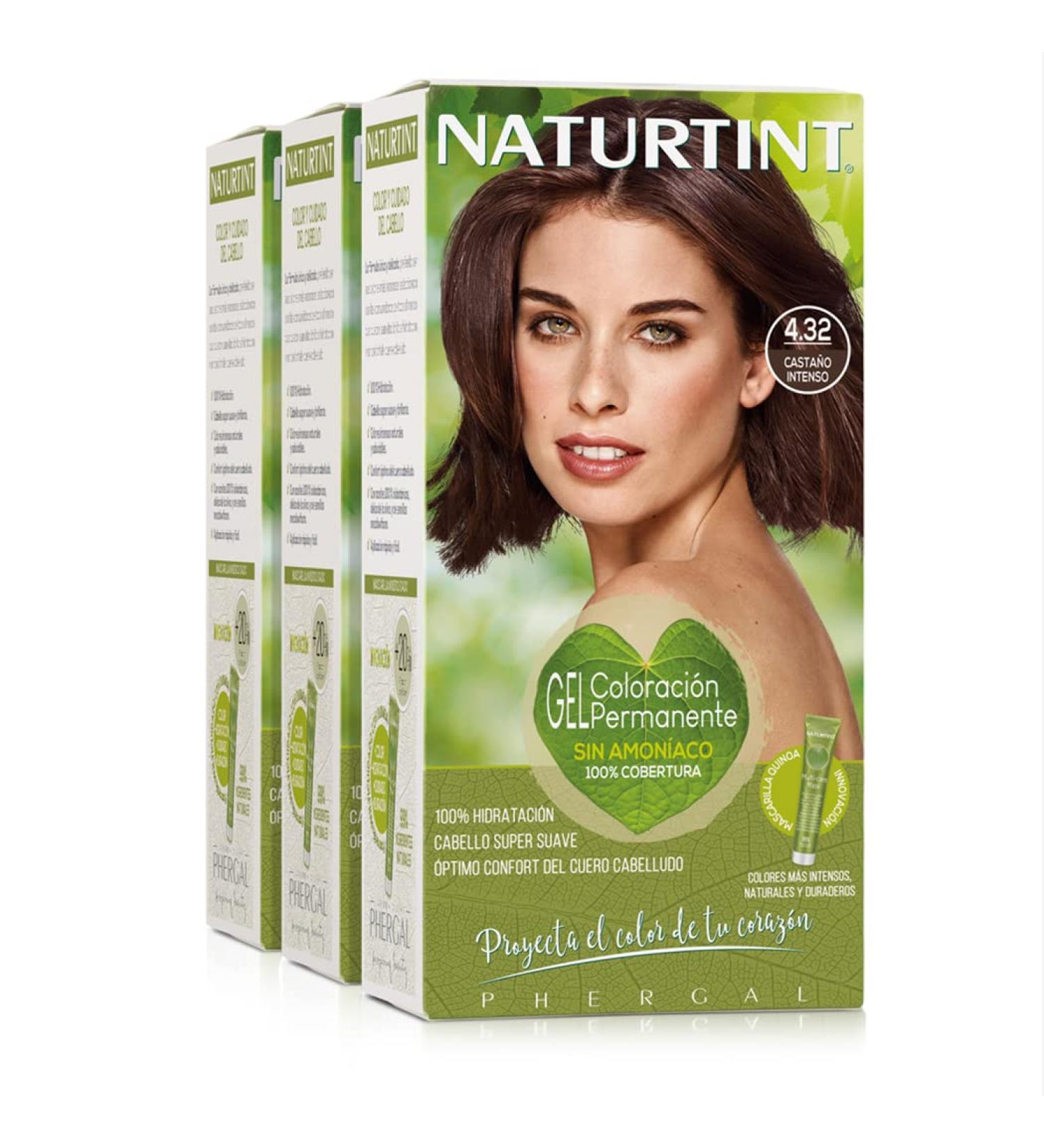 Natureint Ammonia-Free Hair Color 4.32 Intensive Chestnut | 3-Pack (510ml) | High Natural Ingredient Formula - Buy Online on GoSupps.com