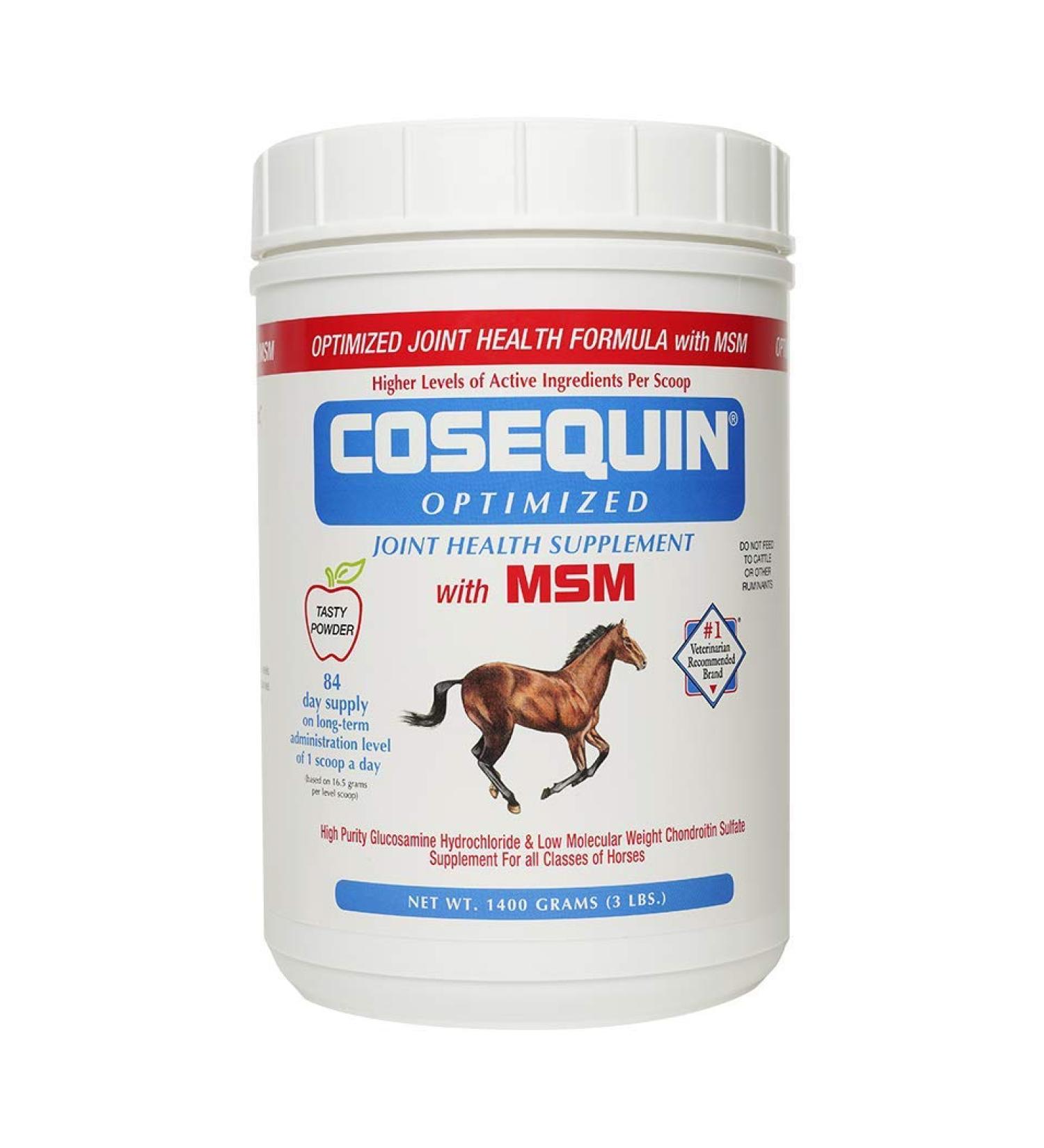 Nutramax Cosequin Optimized MSM Joint Health Supplement for Horses - Glucosamine & Chondroitin Powder, 1400g - Buy Online on GoSupps.com