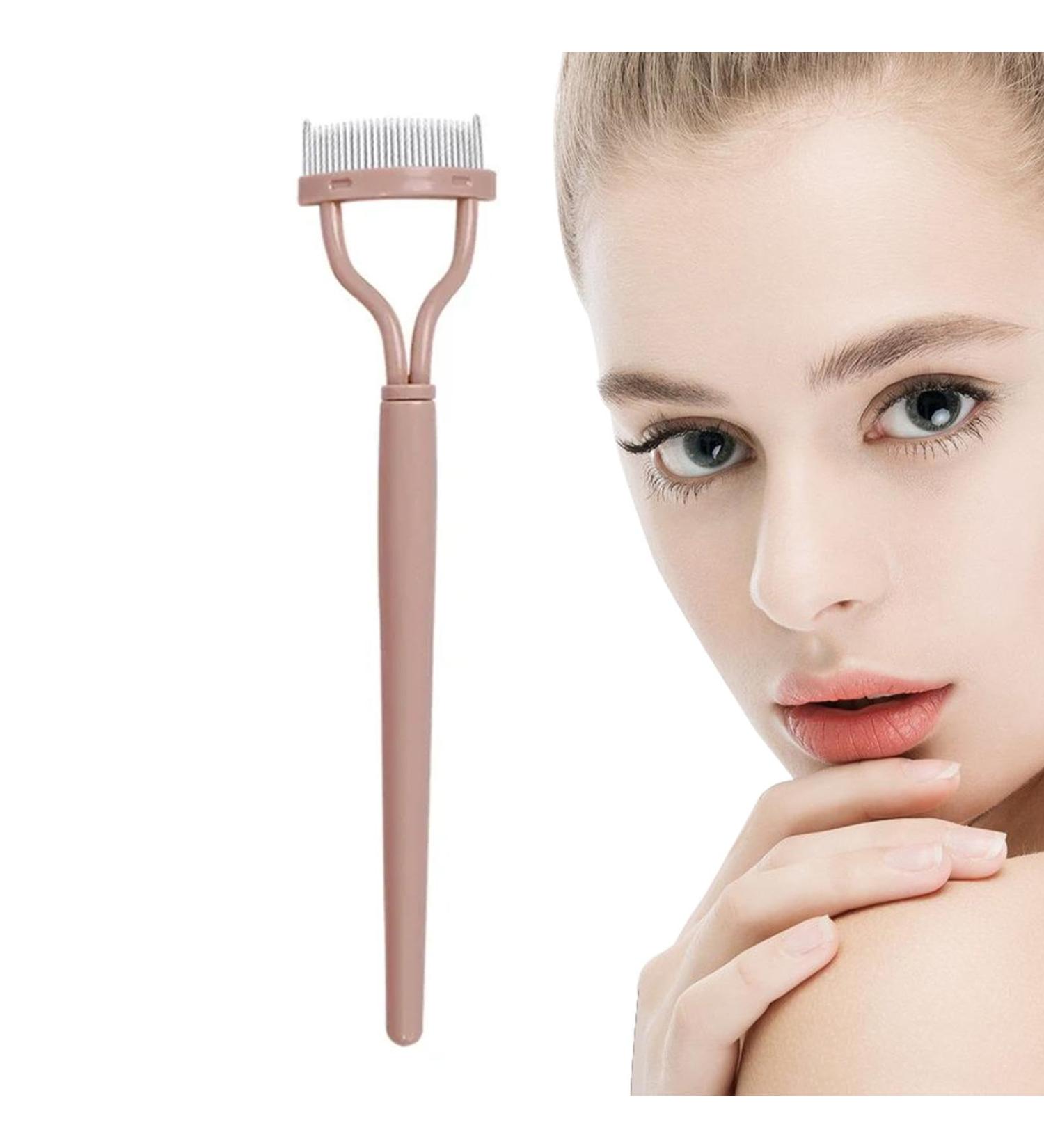 Eyelash Separator Eyelash Comb - Eyelash Defining Mascara Comb Professional Eye Makeup Tools Portable Mascara Applicator Ergonomic Cosmetic Tool for Travel Women Lotus Colour - Buy Online on GoSupps.com