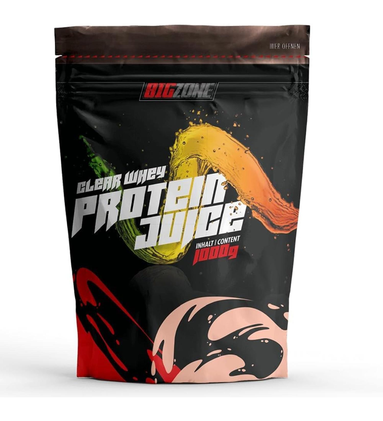 Big Zone Protein Juice Multivitamin |Protein whey isolate |Soft drink character and consistency |High protein content |Priise powder low sugar and fat values |1000g