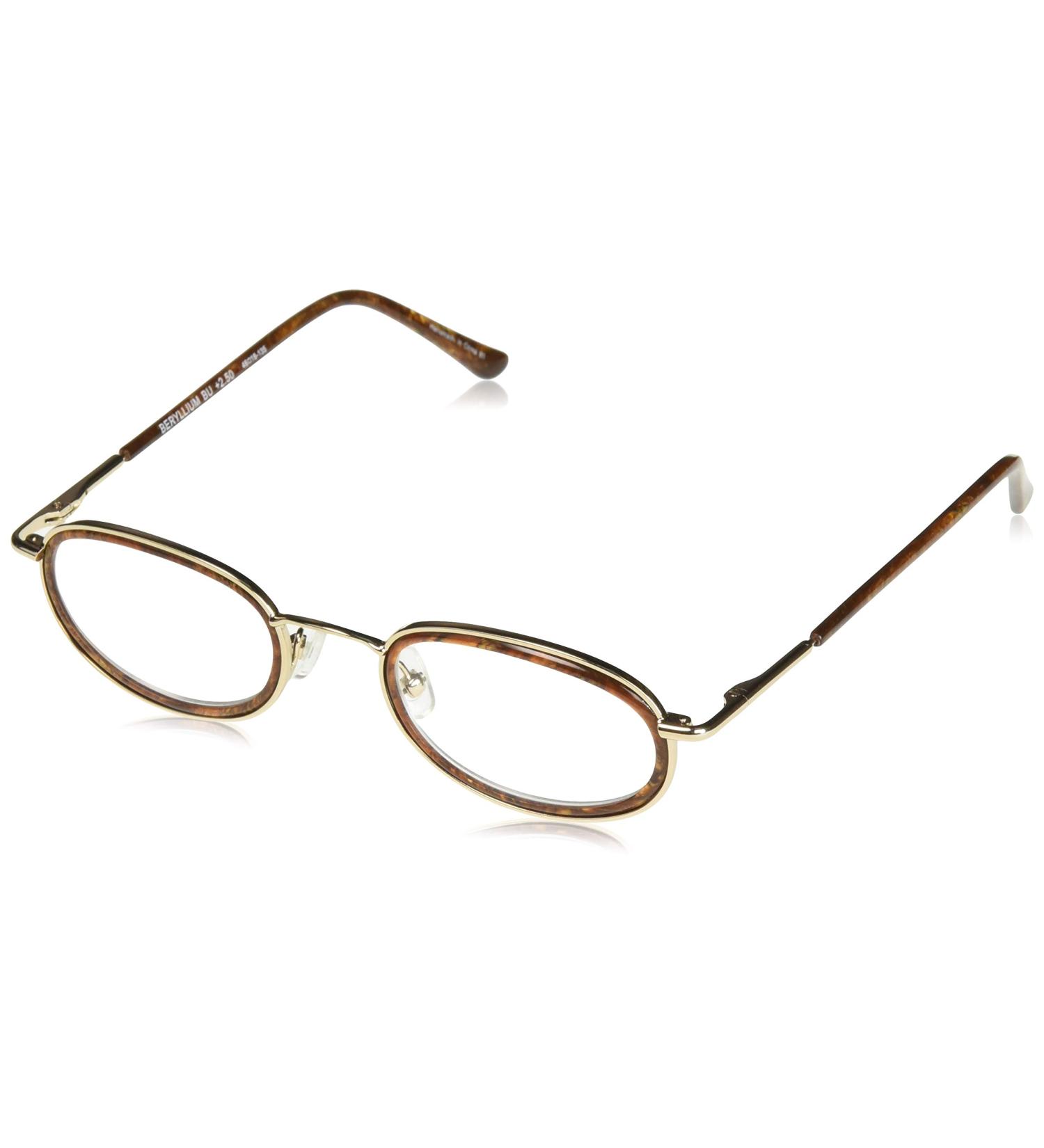 Vera Wang Women's Beryllium Oval Reading Glasses - Gold 46mm +2.5 | Stylish & Durable Eyewear for International Shipping - Buy Online on GoSupps.com