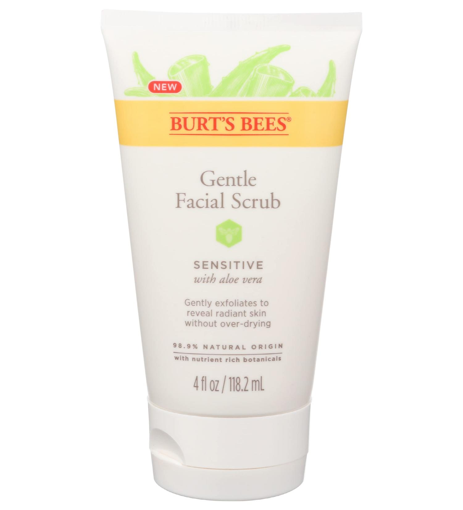 Burt's Bees Sensitive Gentle Facial Scrub 4 oz - Natural Skincare for Sensitive Skin - Buy Online on GoSupps.com