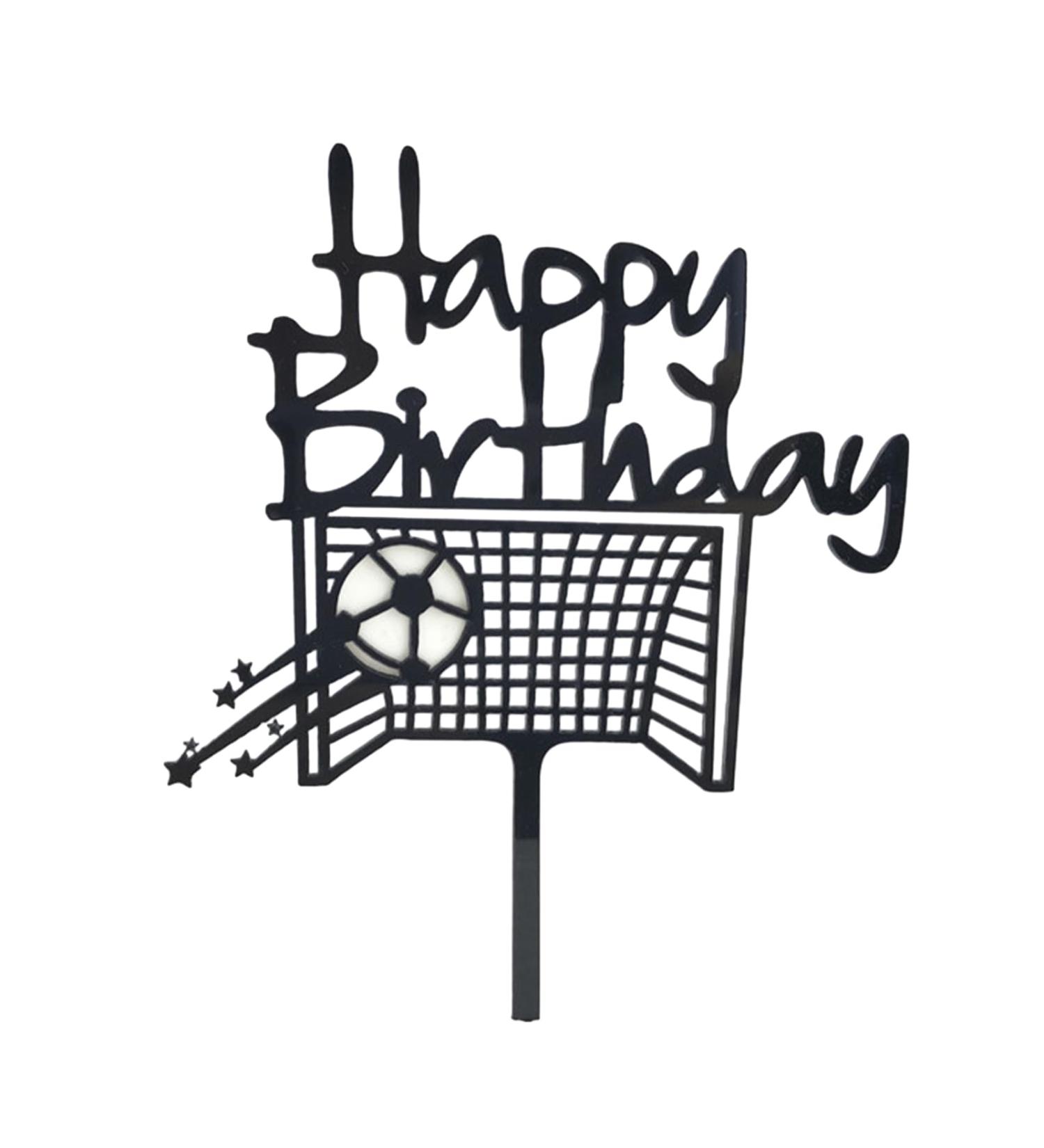 Football Cake Toppers PT Haahoos Football Birthday Decorations Soccer Sports Cake Topper Happy Birthday Cake Decorations for Boys Men Fans Birthday Anniversary Party Supplies - Buy Online on GoSupps.com